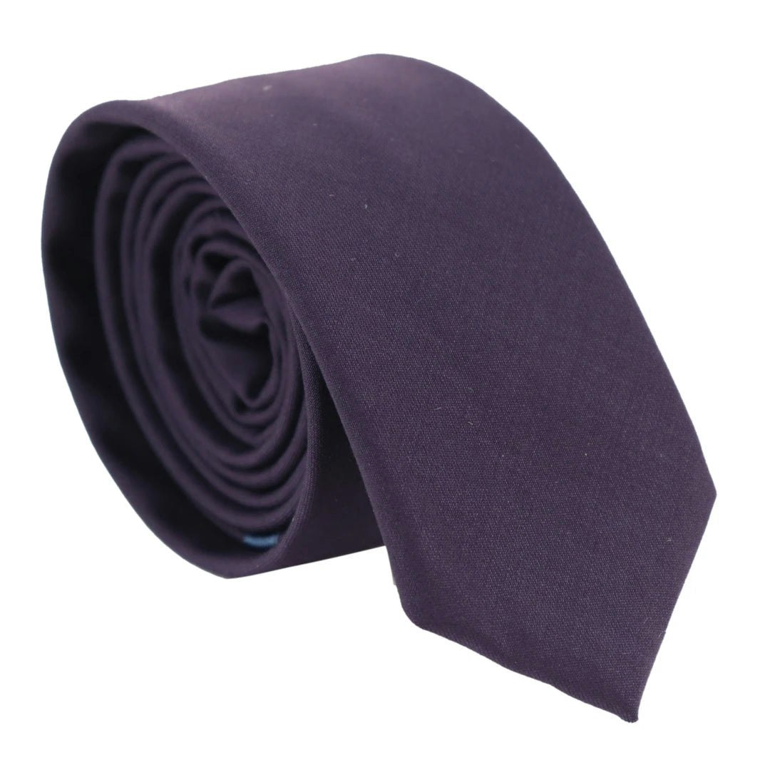 Truclothing Men's Purple Tie Hankie Set Classic 1920S Peaky Blinders Gatsby