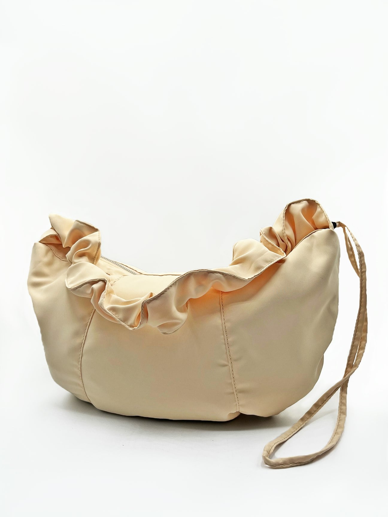Svnx Women's Off White Soft Oversized Scrunchie Strap Bag In - Image 6