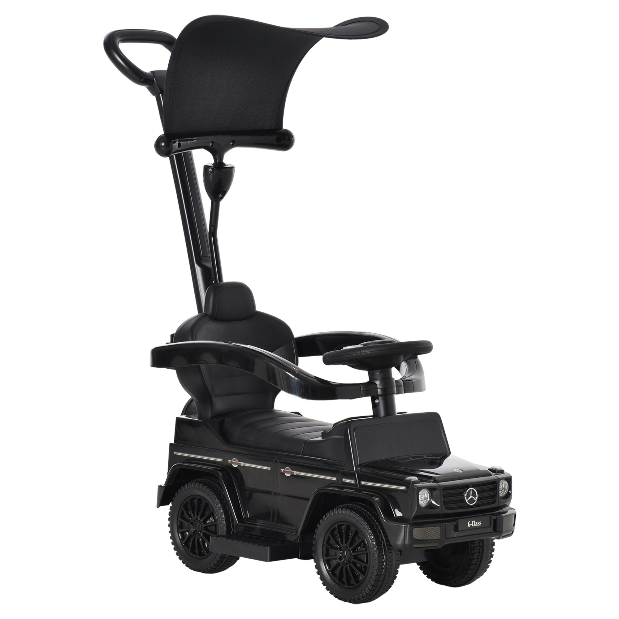 Homcom Kids Ride-On Push Car 3 In 1 Benz G350 Baby Floor Slider Walker 3In