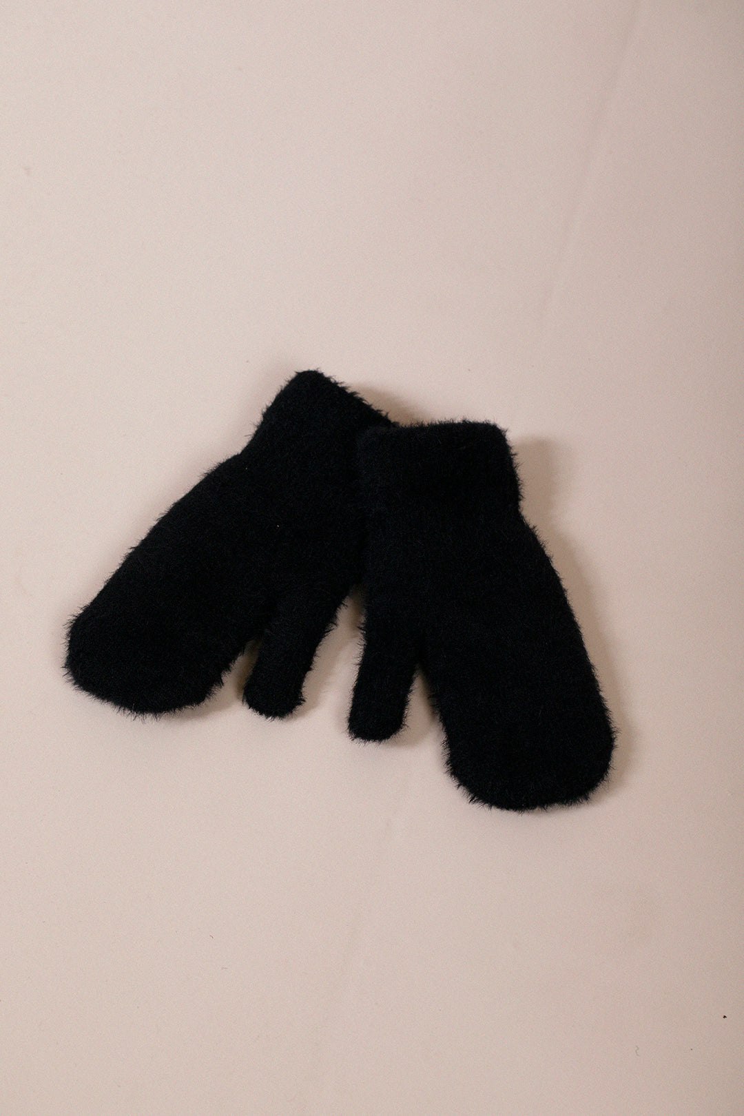 Svnx Black Soft Knitted Mittens In - One Size