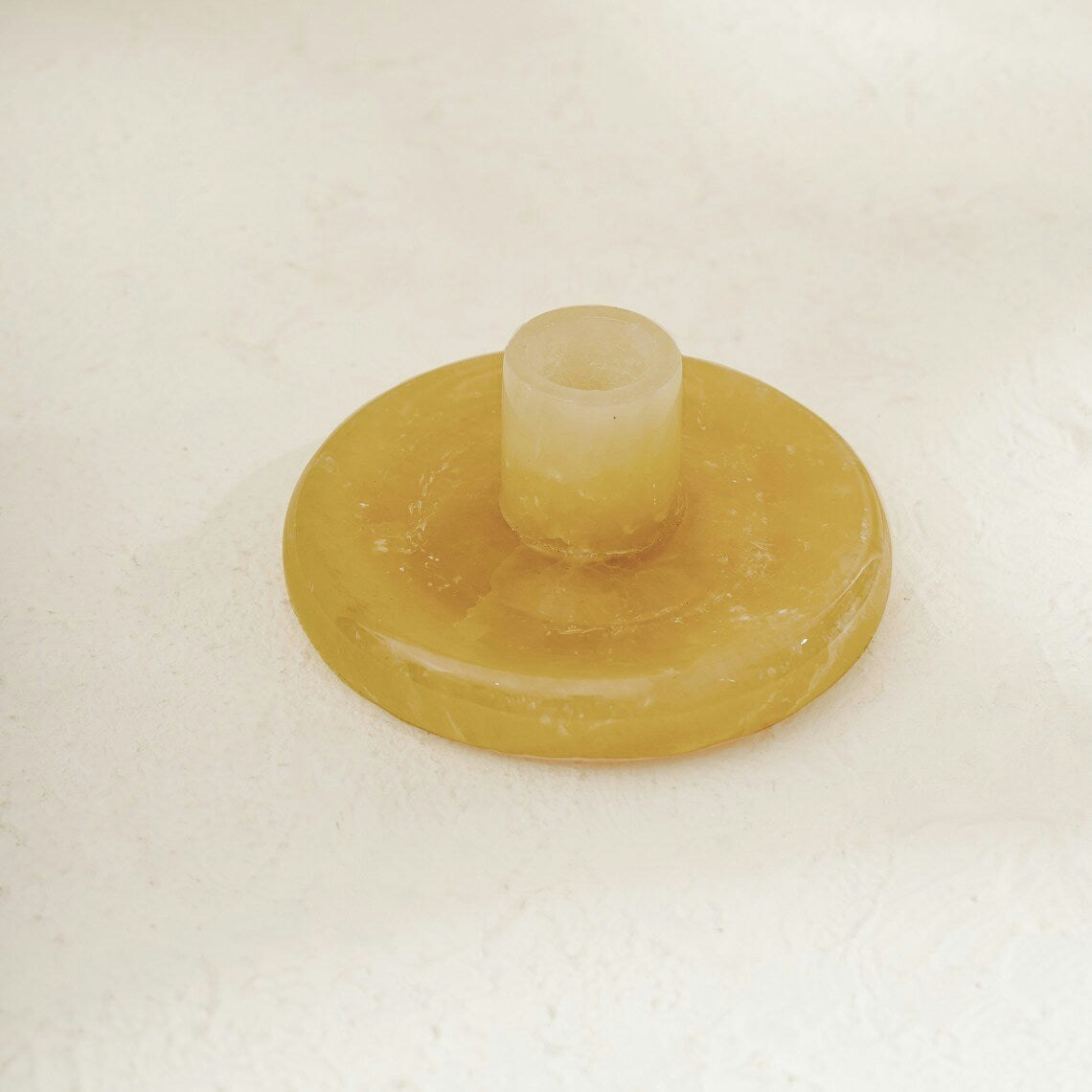 Coastal Villa Homeware Onyx/Beige Marble Candle Stick Holder In And