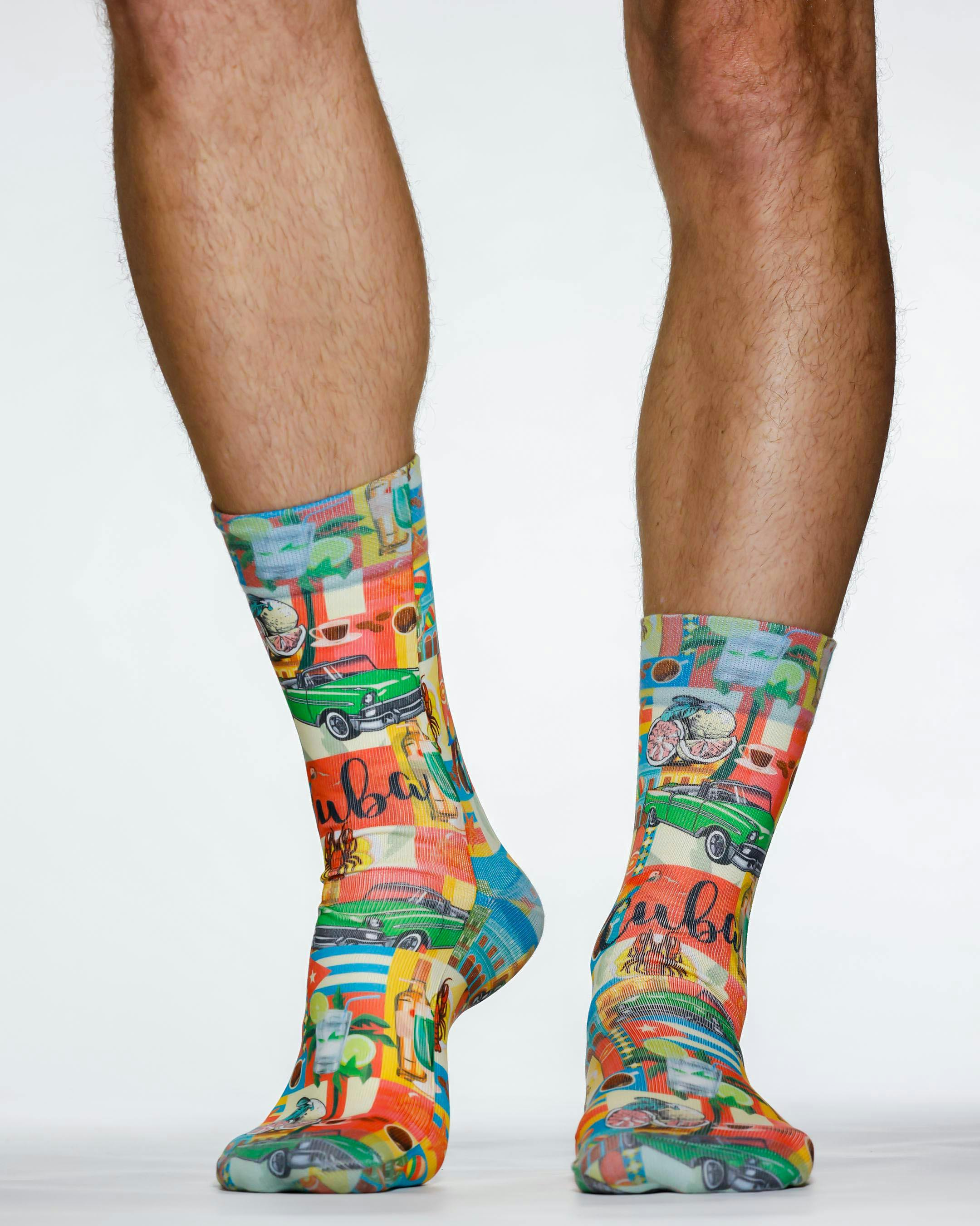Jemsox Green Love Cuba Design Socks | Bright, Playful & Cosy Footwear