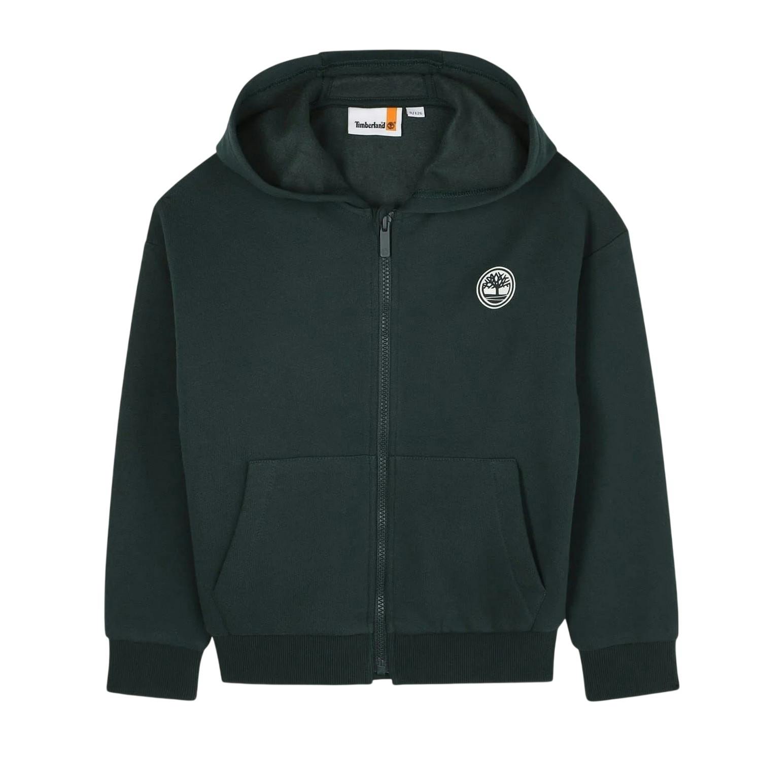 Timberland Boys Dark/Green Fleece Outdoor Full Zip Hoodie - 14 Years - 80% Cotton/20% Polyester