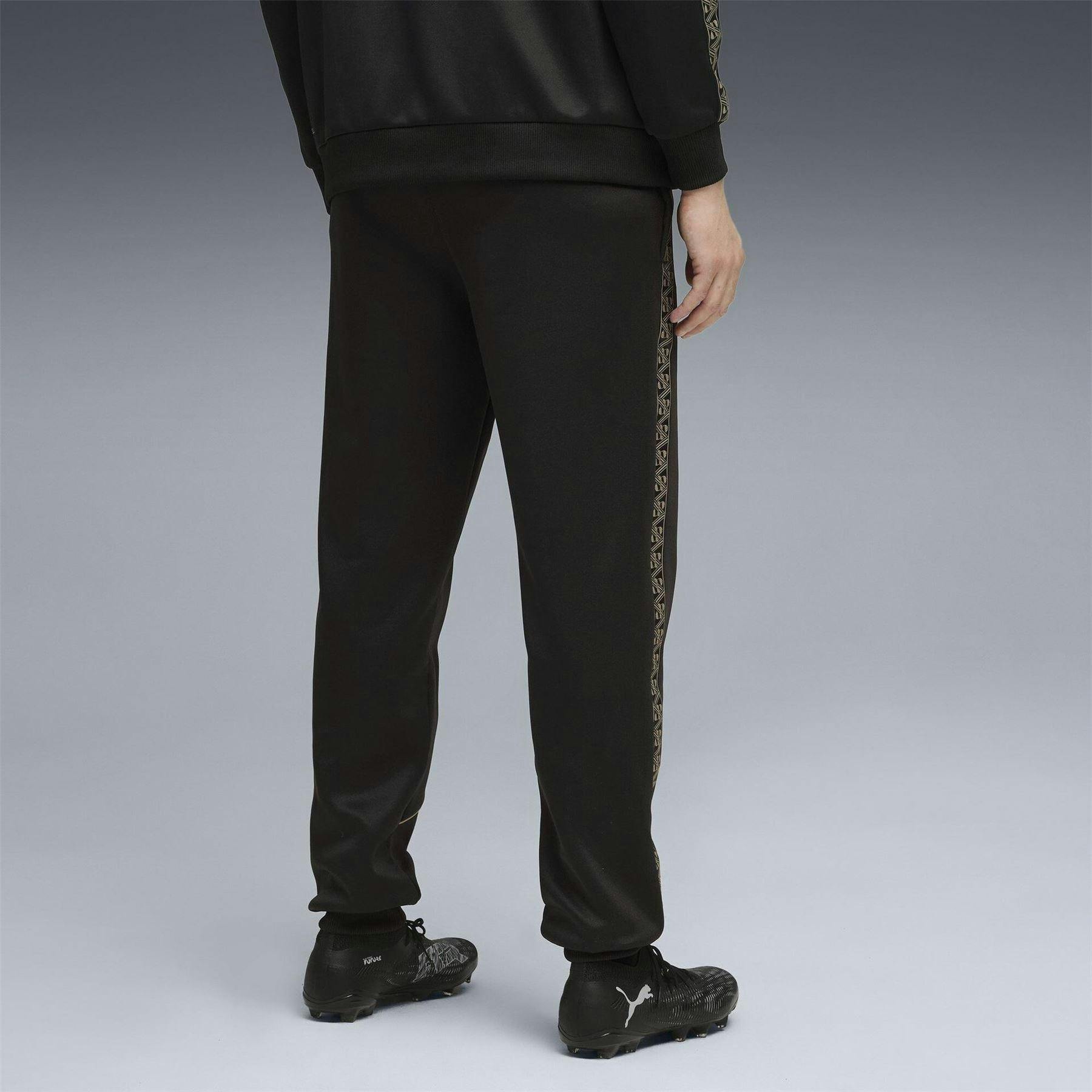 Puma Men's Black Eusebio 2025 Tracksuit Bottoms - S - 63% Polyester/37% Cotton
