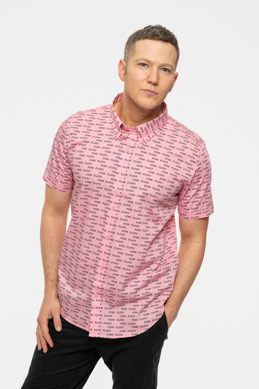 Paradiso Clothing Unisex Pink Floyd Courier Repeat Casual Shirt - L