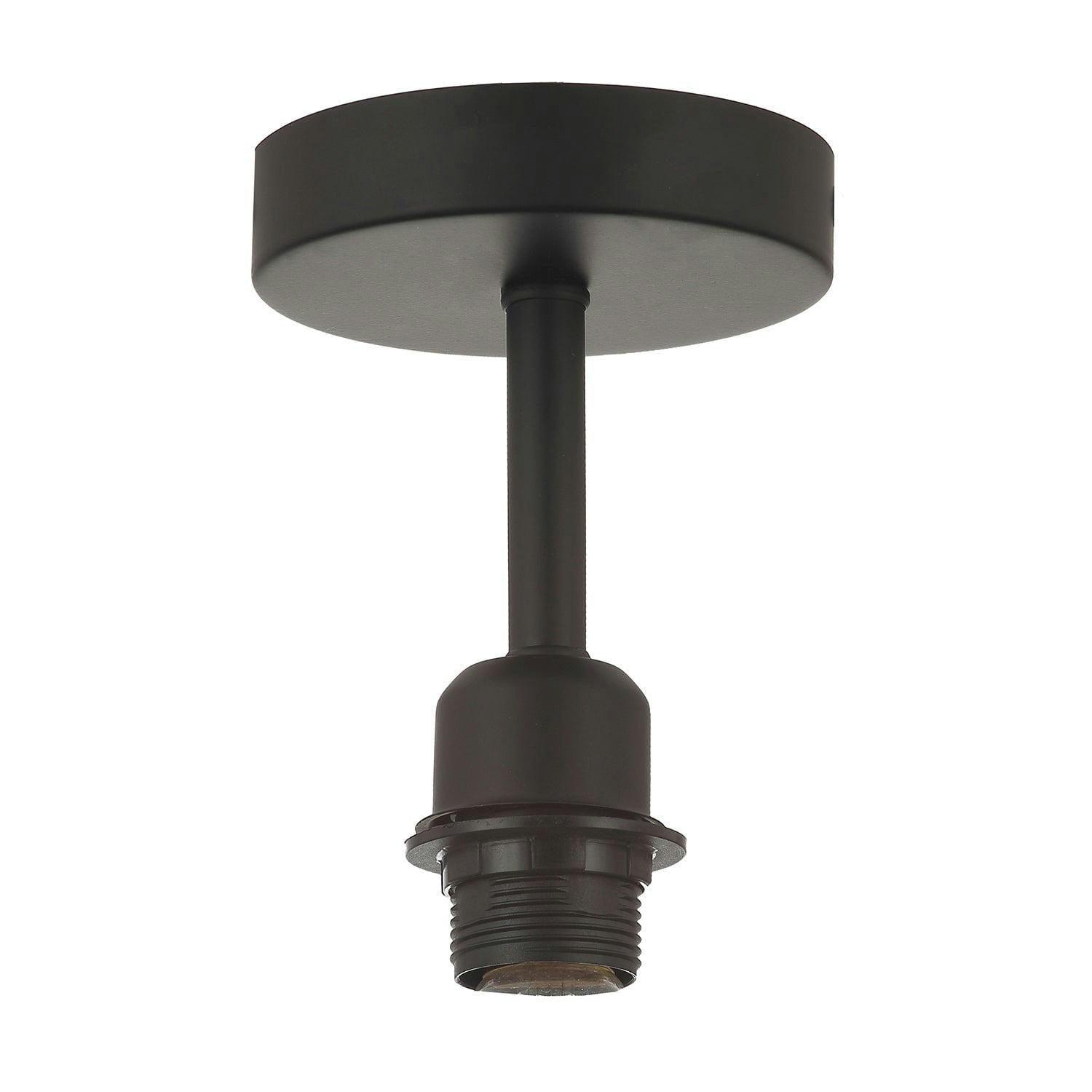 Rackhams Black/Light Traditional Matt Ceiling Fitting For Industrial Style Bulbs