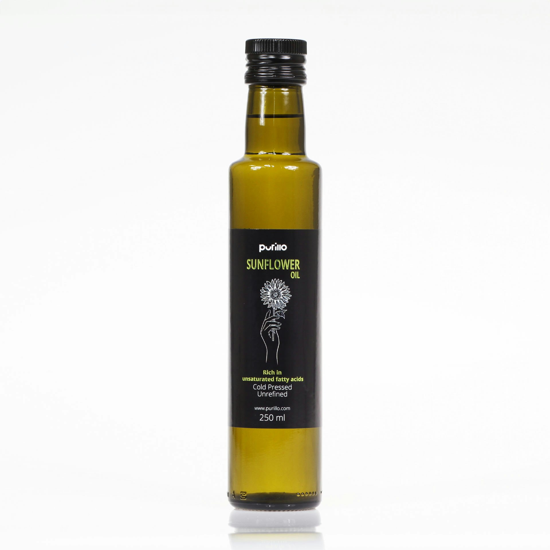 Purillo Golden/Yellow Sunflower Oil - Cold-Pressed | Gmo-Free - 250 Ml - 1
