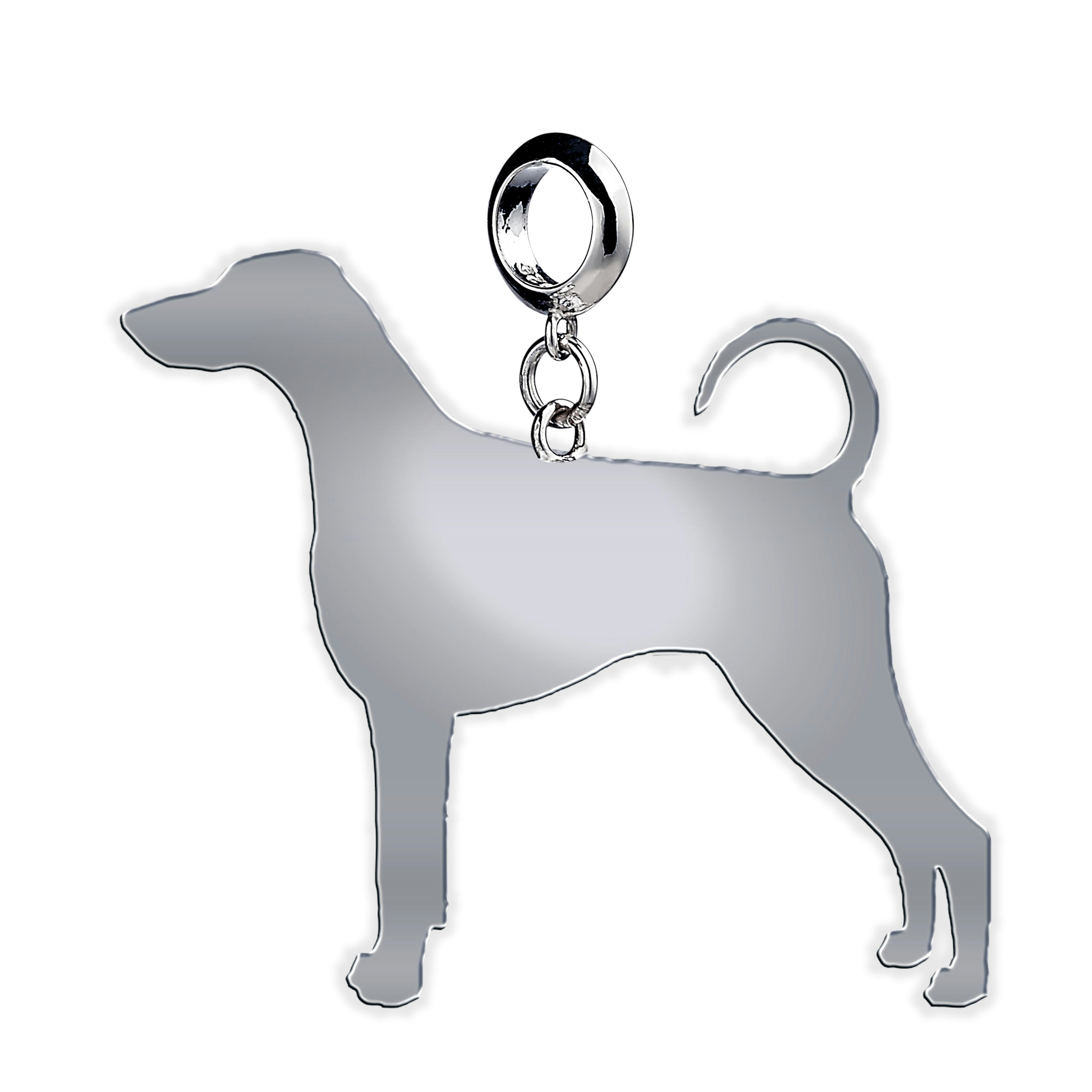 Mylee London Silver Dobermann Silhouette Charm - Yes - Slider Charm
