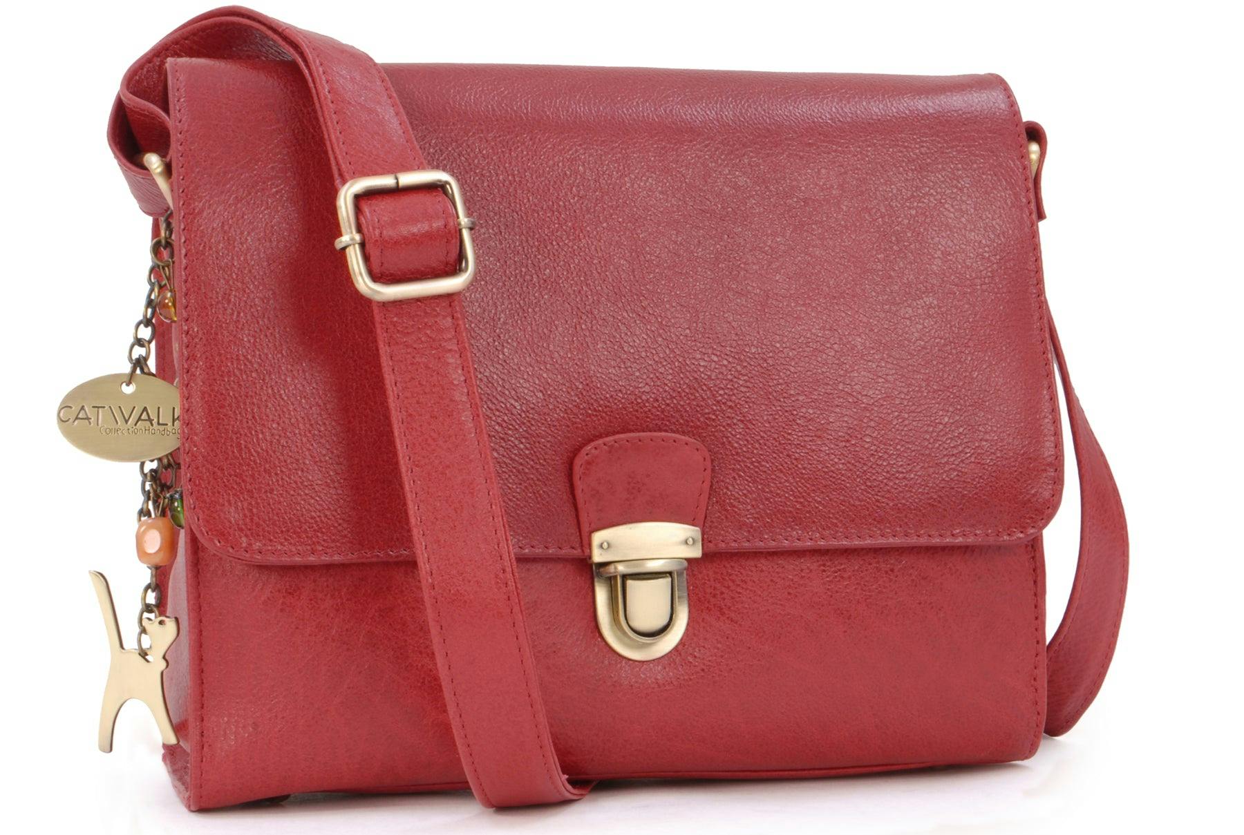 Catwalk Collection Handbags Red Diana - Crossbody Bag