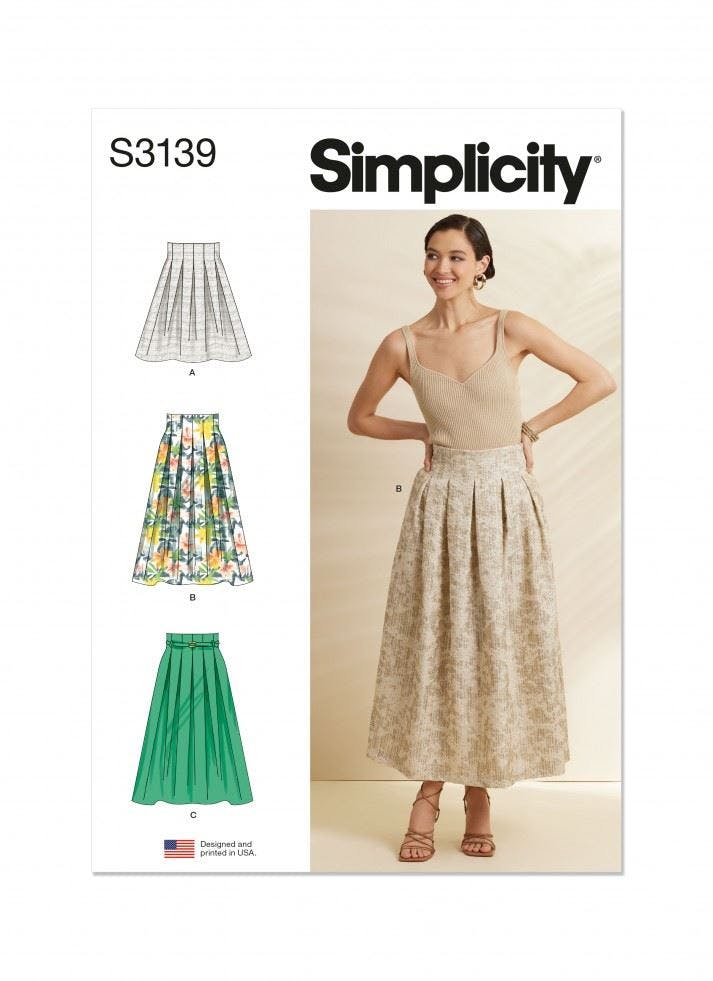 Simplicity Women's Sewing Pattern 3139, Skirts For H5 (6-8-10-12-14) - Intermediate - H5 (6-8-10-12-14)