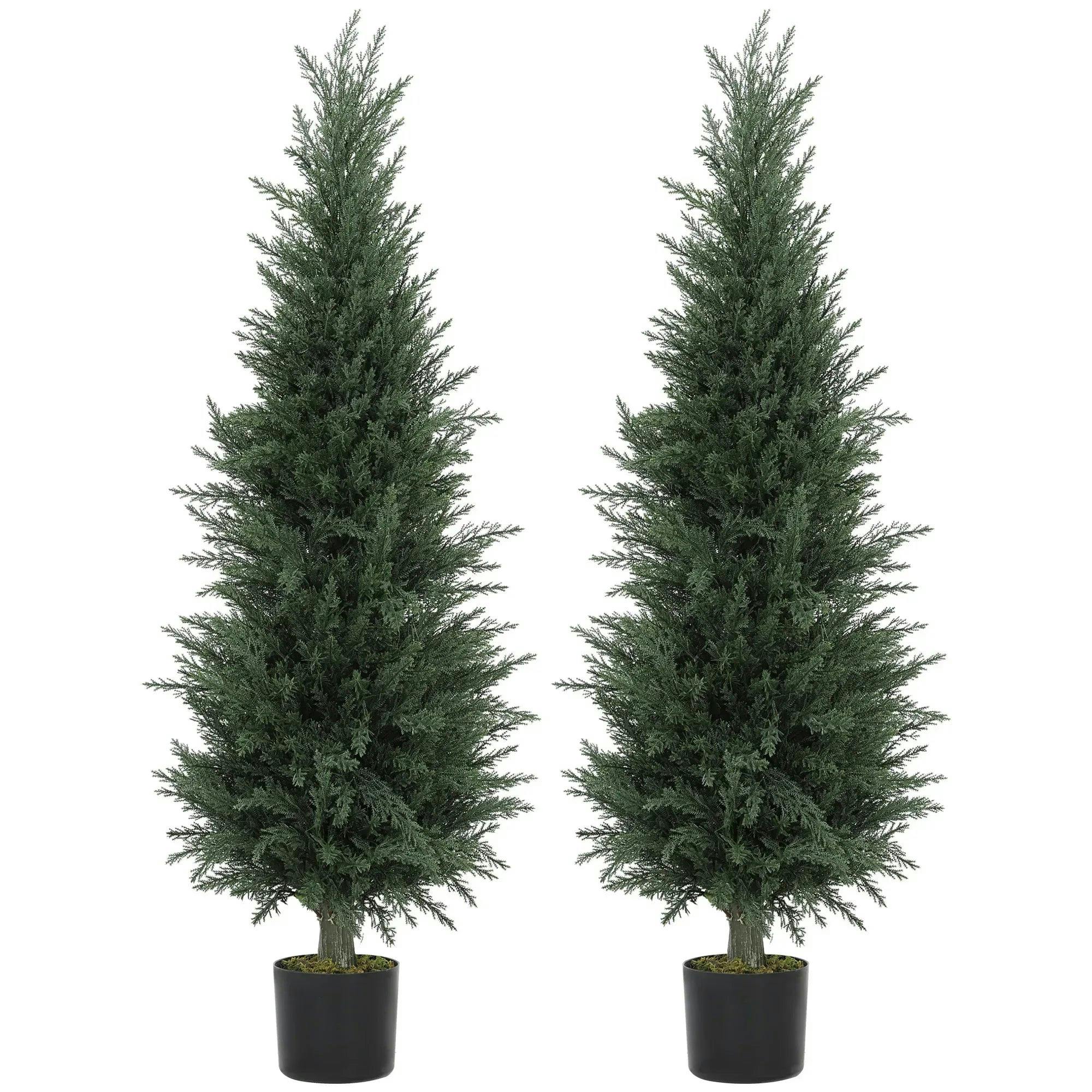 Portland Artificial Cypress Plant - 120cm - Green - 2 Pack - Image 7