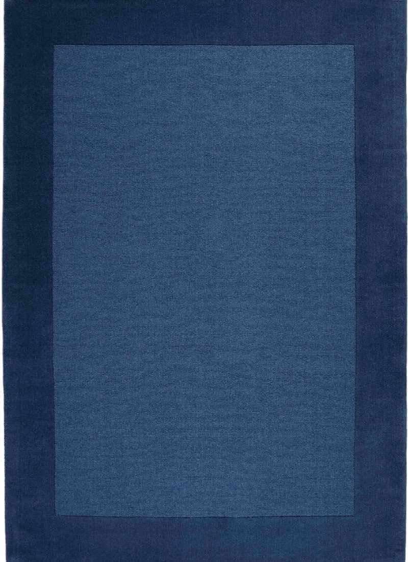 Rackhams Blue Bordered Rug – Handmade - 160X230 Cm