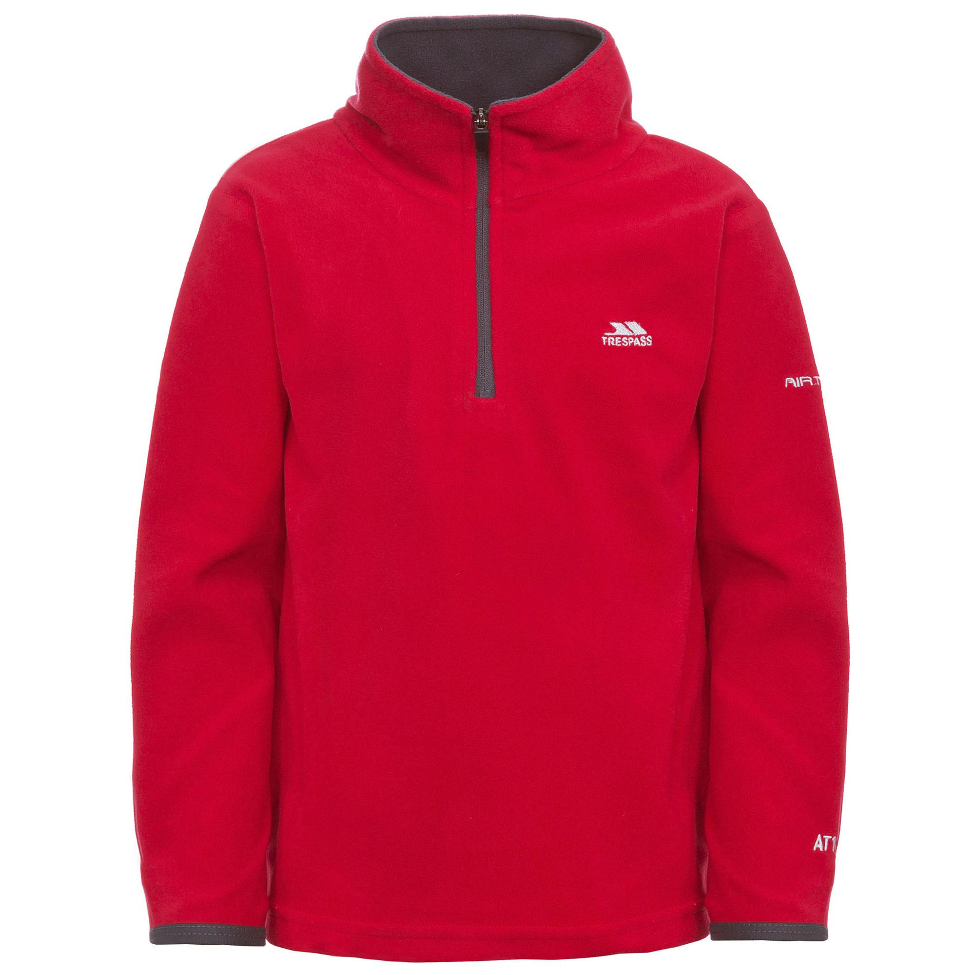 Trespass (5/6 Years, Red) Childrens Boys Etto Half Zip Fleece Top - Image 3