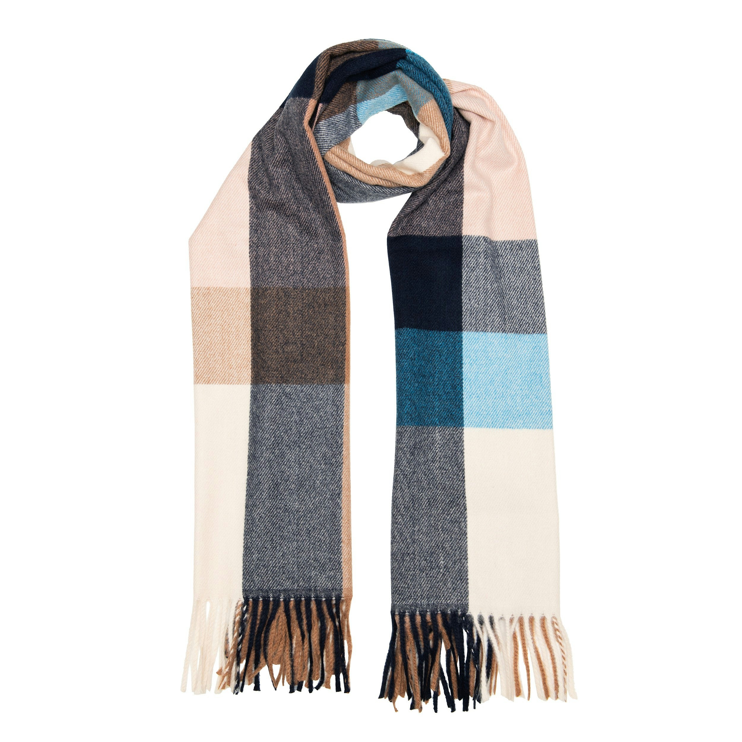 Heritage Traditions Heritage Recycled Fomo Blanket Scarf - Camel Navy Recycled