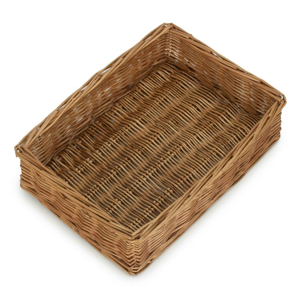 Red Hamper Small Double Steamed Wicker Tray