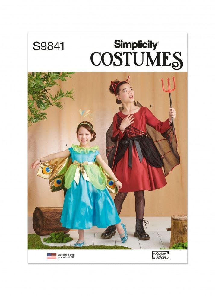 Simplicity Sewing Pattern 9841, Costumes For Kids, Teenagers, Hh (3-4-5-6) - Intermediate - Hh (3-4-5-6)