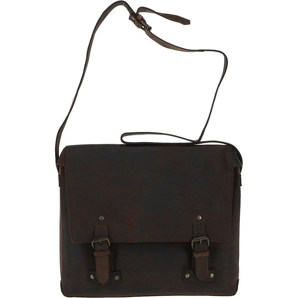 Ashwood Brown Antico Vintage Genuine Premium Leather Messenger Bag With 13 Inch Padded Laptop Compartment & Multiple Organiser Compartments, Memphis - One Size - Leather