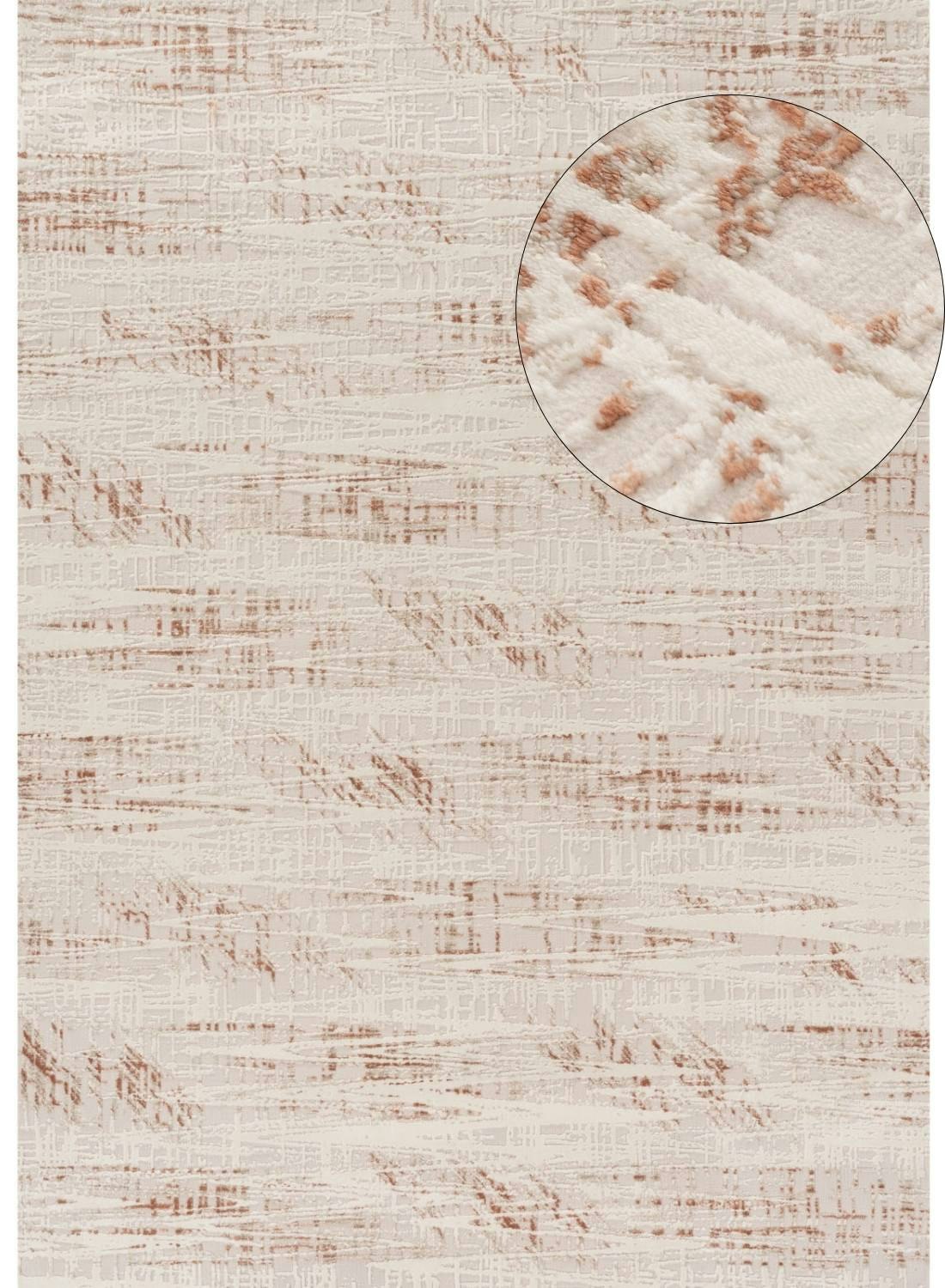 Rackhams Cream Carmel -Terra Abstract Rug | 6030 - 80X150 Cm