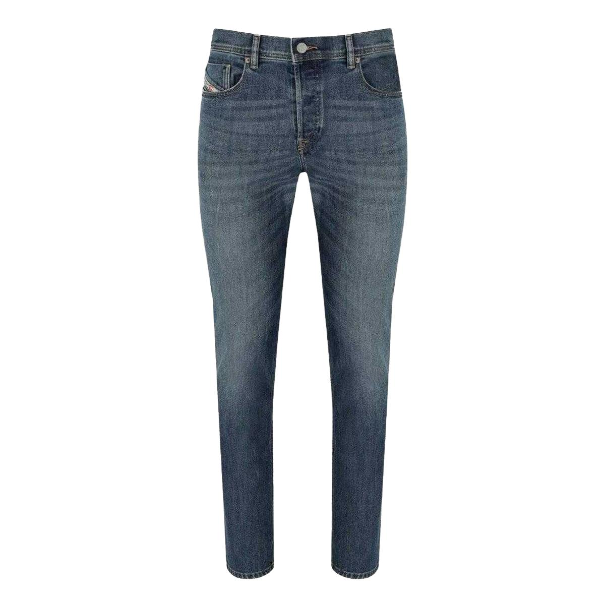 Diesel Men's Blue 2023 D-Finitive Straight Leg Jeans - 31S - 94% Cotton/5% Polyester/1% Elastane