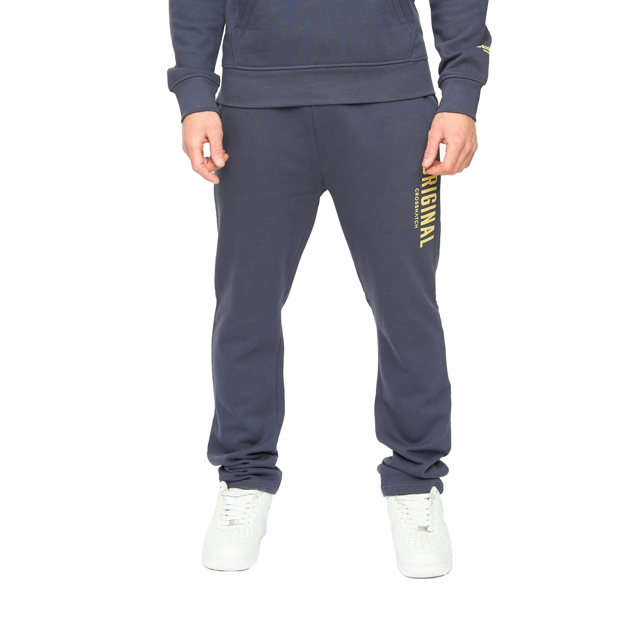 Crosshatch Men's Kensby Joggers - Navy - Xxl - Navy - 60% Cotton/40% Polyester