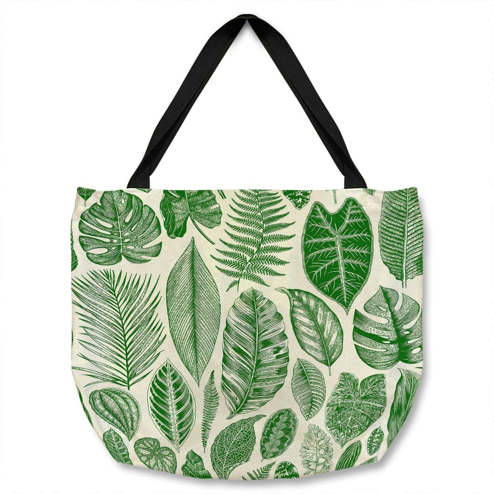 Benjamin Tate Design Leaves Mixed Tote Bag