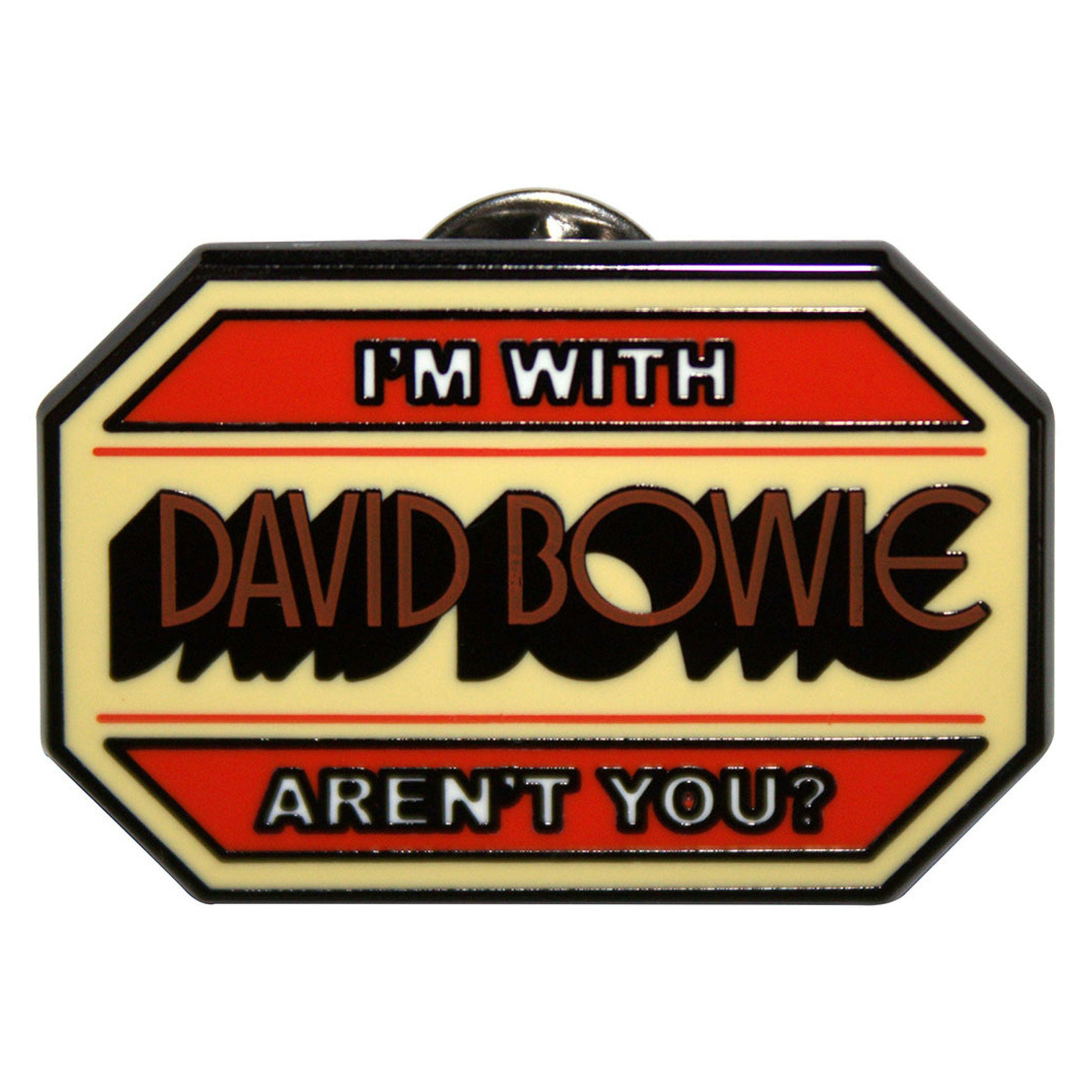Paradiso Clothing David Bowie Im With Pin Badge