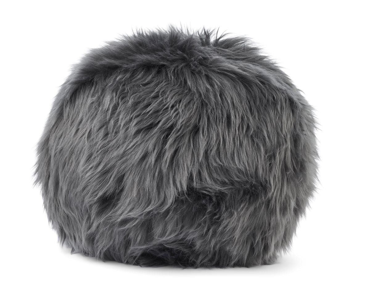 Rackhams Angelite Cushion | D30 Cm | D25 | D35 | Long Wool - Steel - D30 Cm