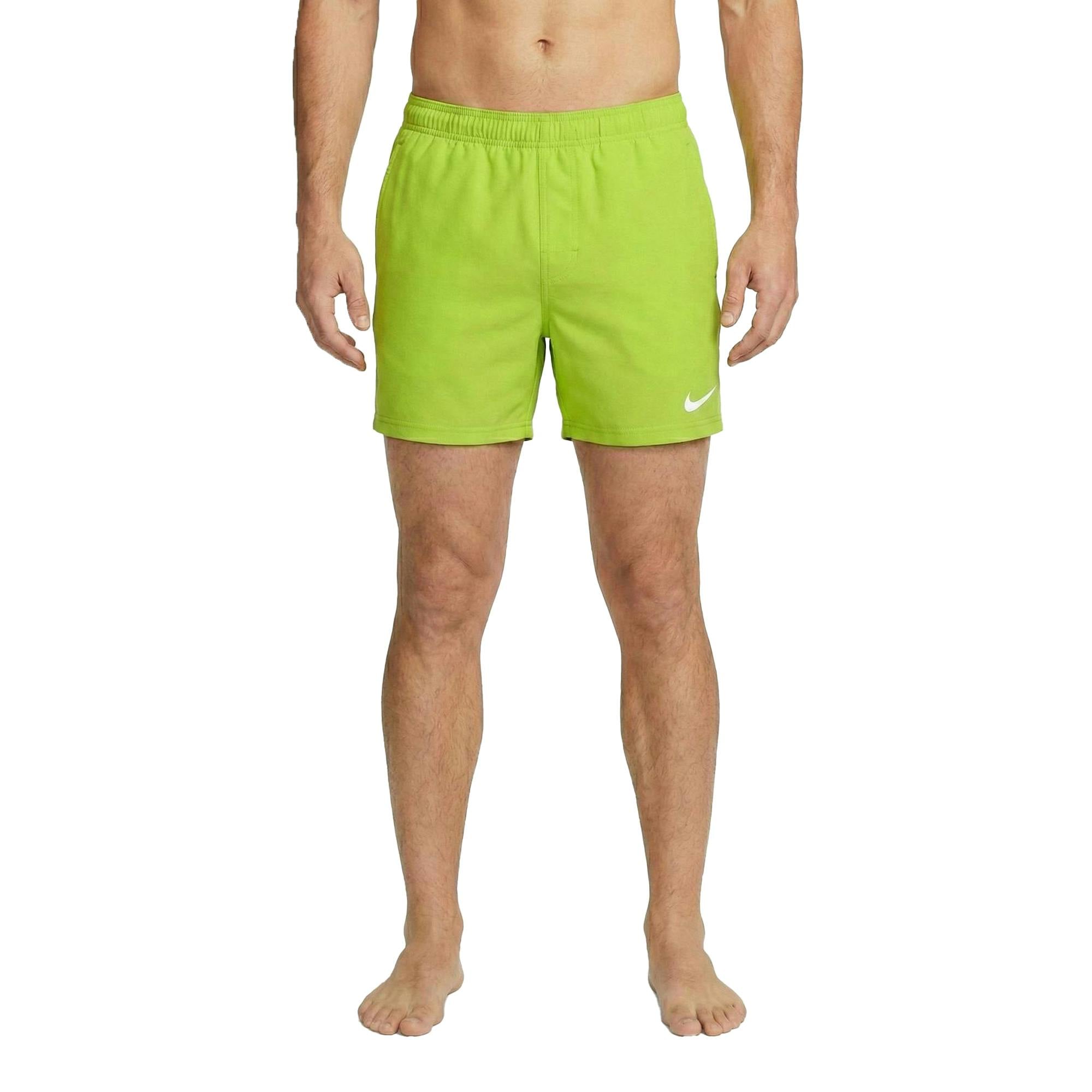 Nike Men's Green Embroidered Logo Regular Swim Shorts - Xl - 100% Mixed