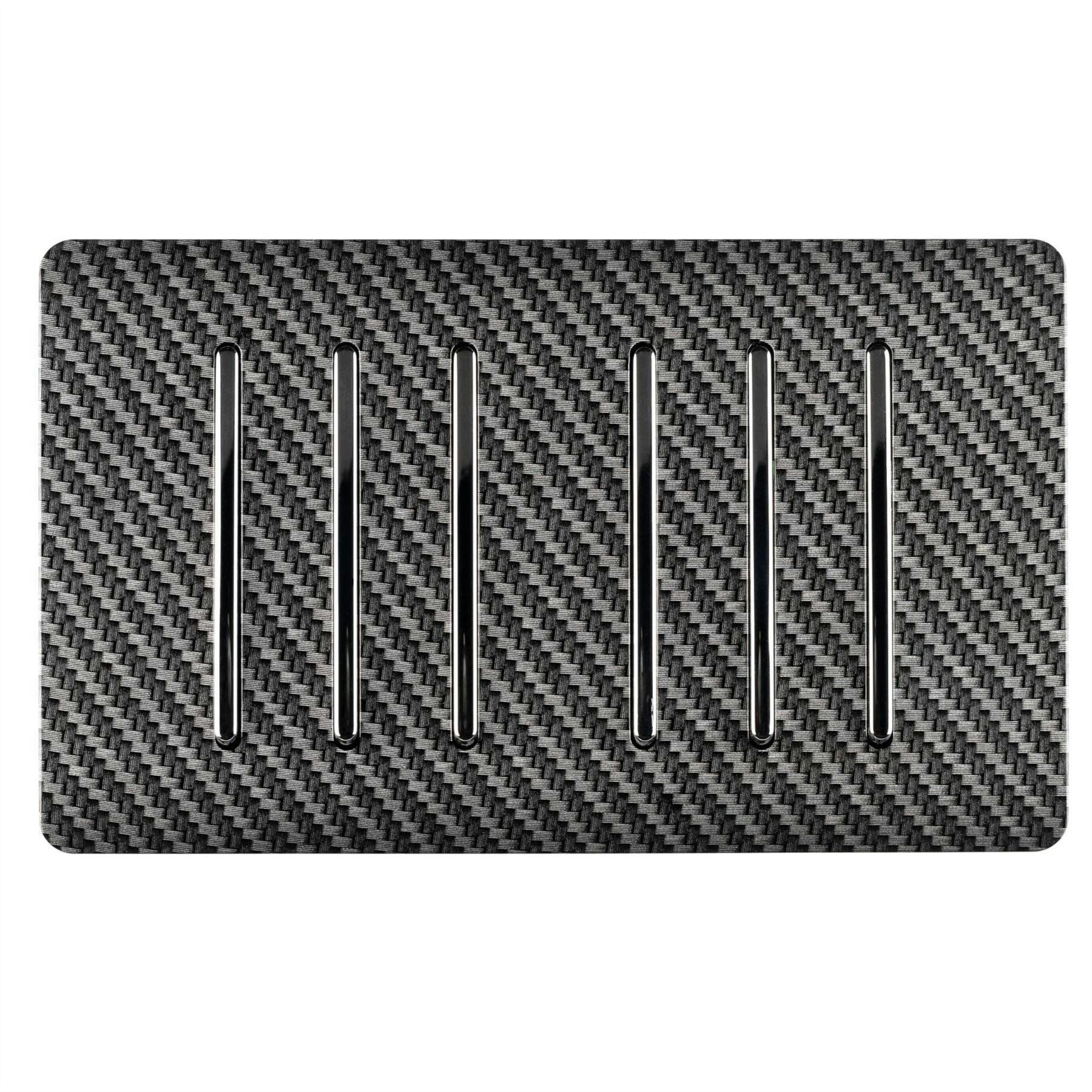 Trendi Artistic Modern Glossy 6 Gang 2 Way Rocker Double Plate Light Switch In Carbon Fibre 5060998721030 - Image 4