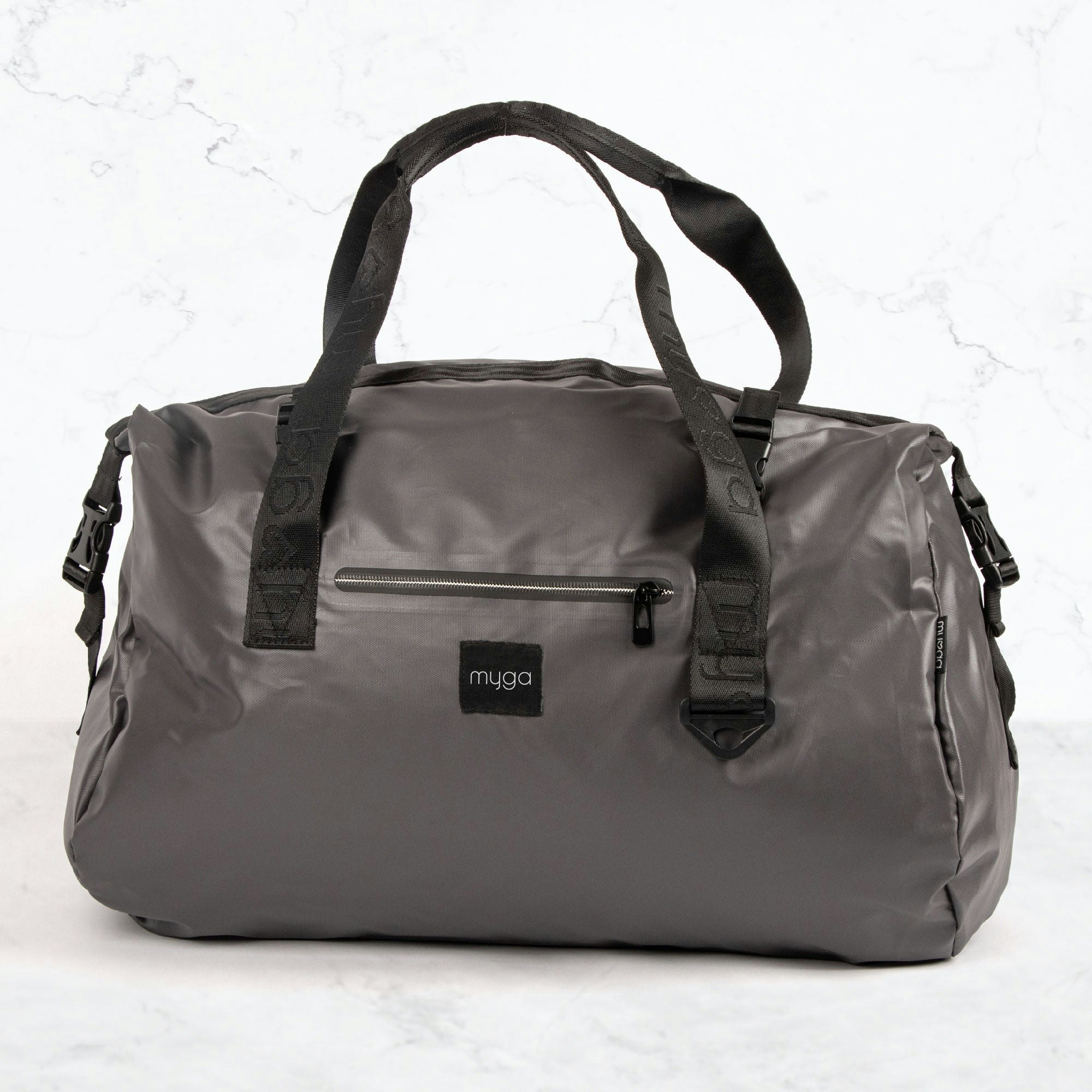 Myga Grey Vegan Messenger Yoga Bag
