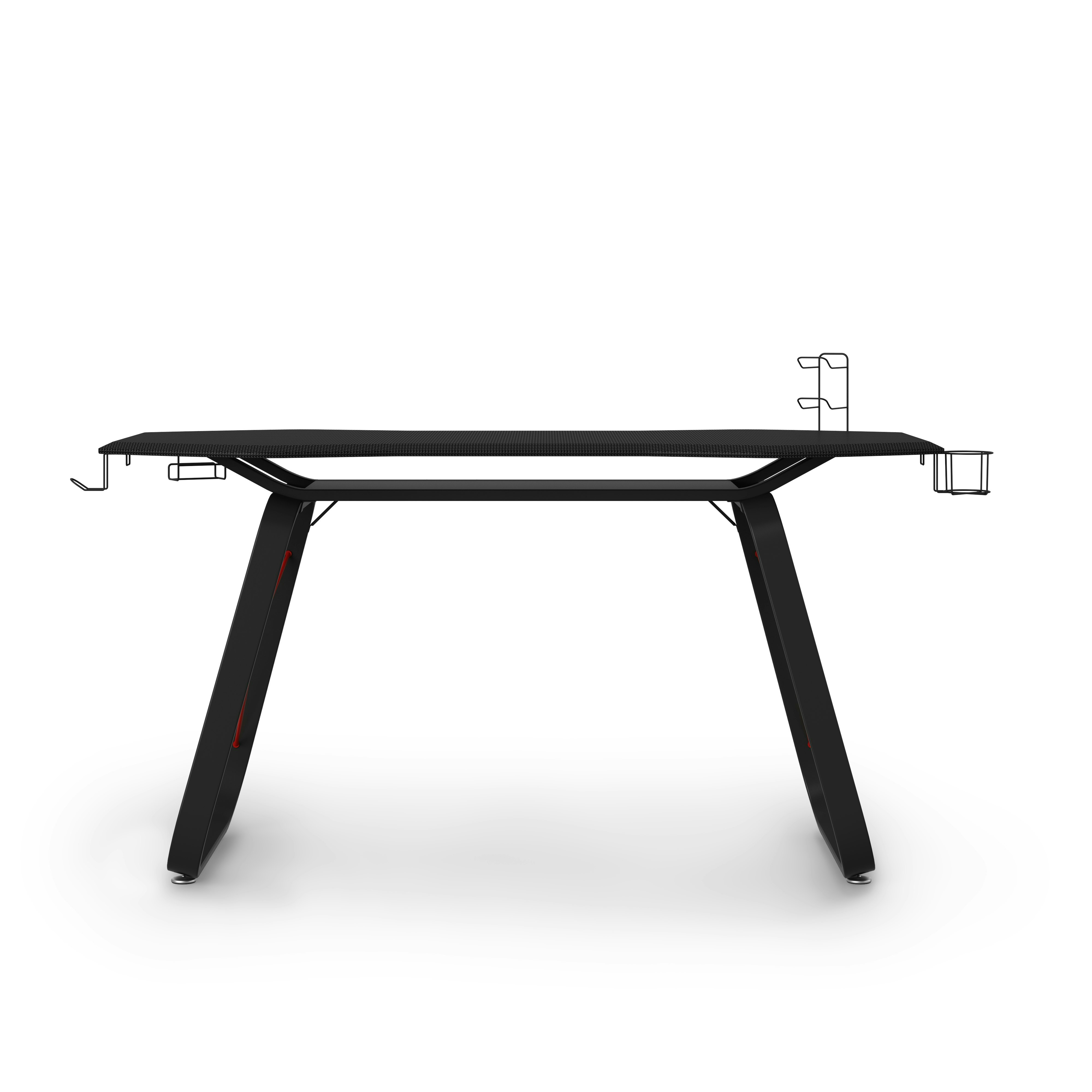 Dorel Home Black/Red Oblivion Gaming Desk In