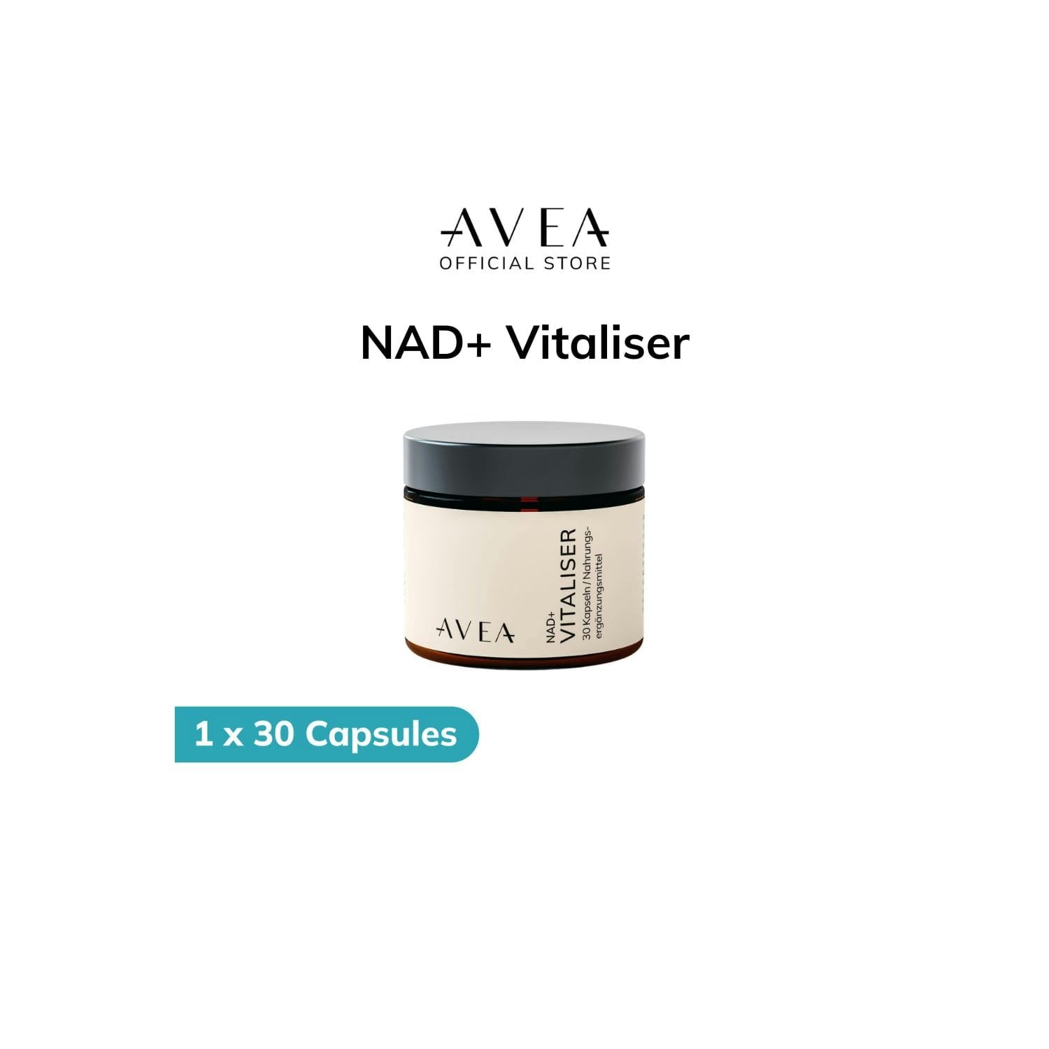 Avea Green Nad+ Vitaliser Supplement (30 Capsules) | Swiss Quality | 99% Purity | Nad+ Supplement, Nicotinamide, Nr