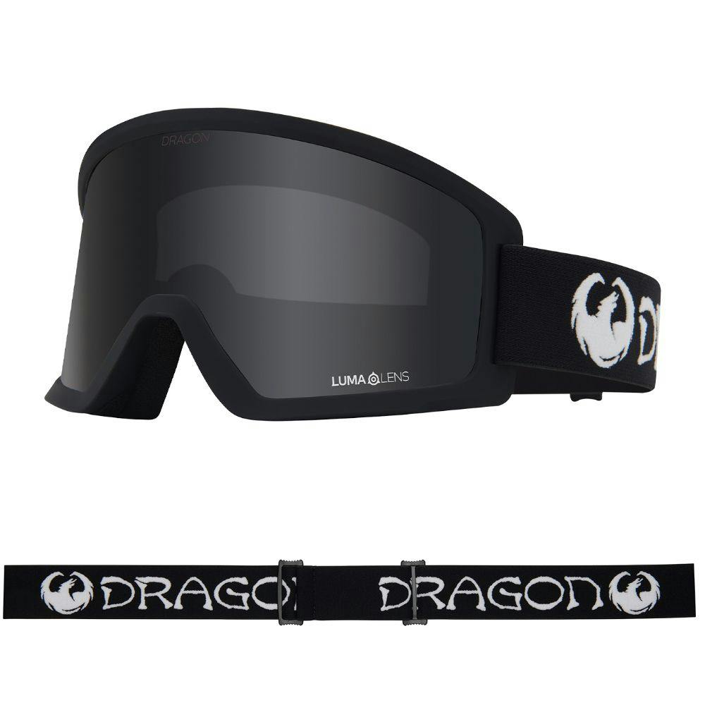 Dragon Black/Dark Dx3 L Otg - Classic With Lumalens Smoke Lens - Large Fit