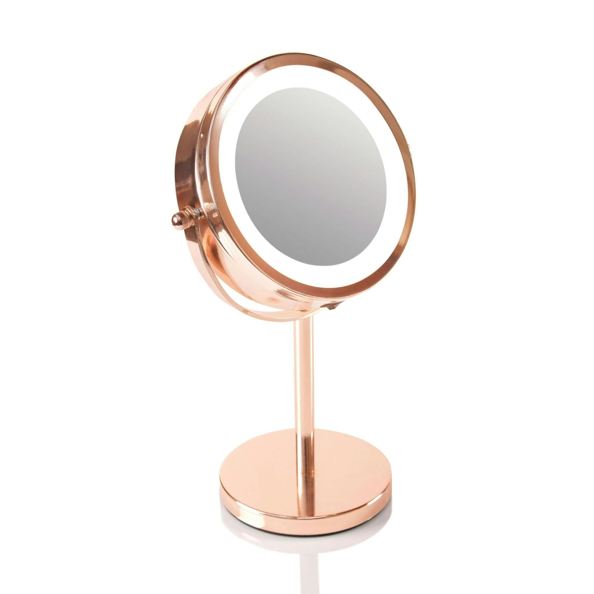 Rio Gold Rose Double Sided Led Cosmetic Mirror