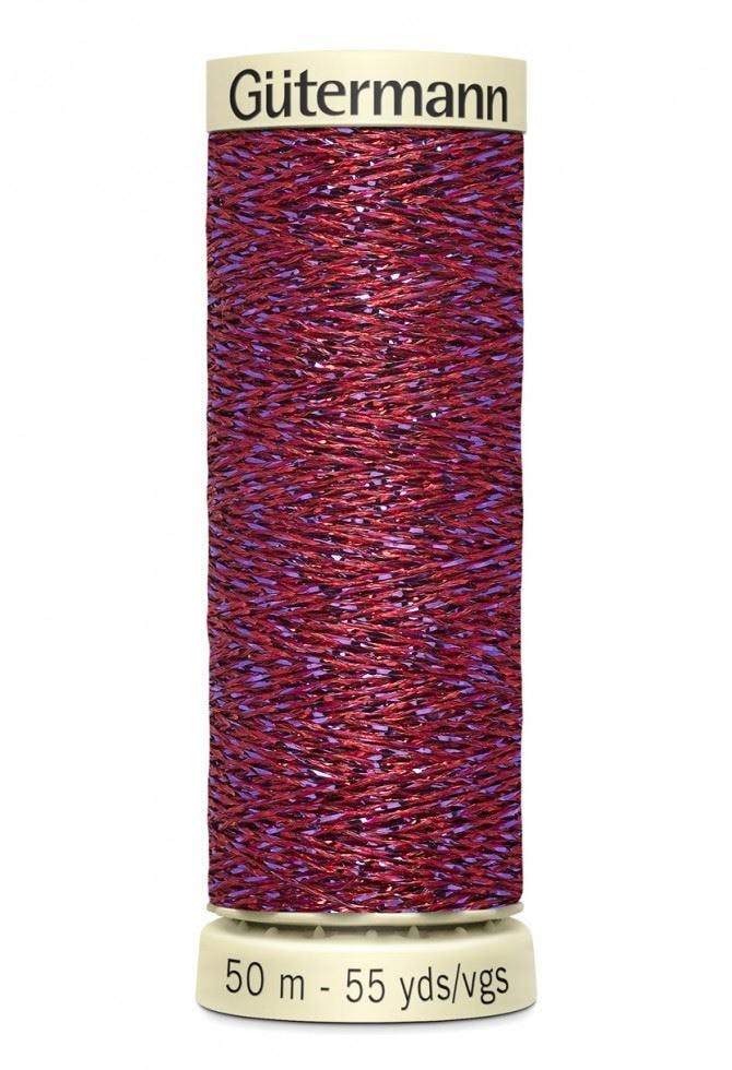 Gutermann Metallic Effect Thread 50M Polyamide, Polyester Thread Suitable For Dressmaking - 247 - 50 Metres