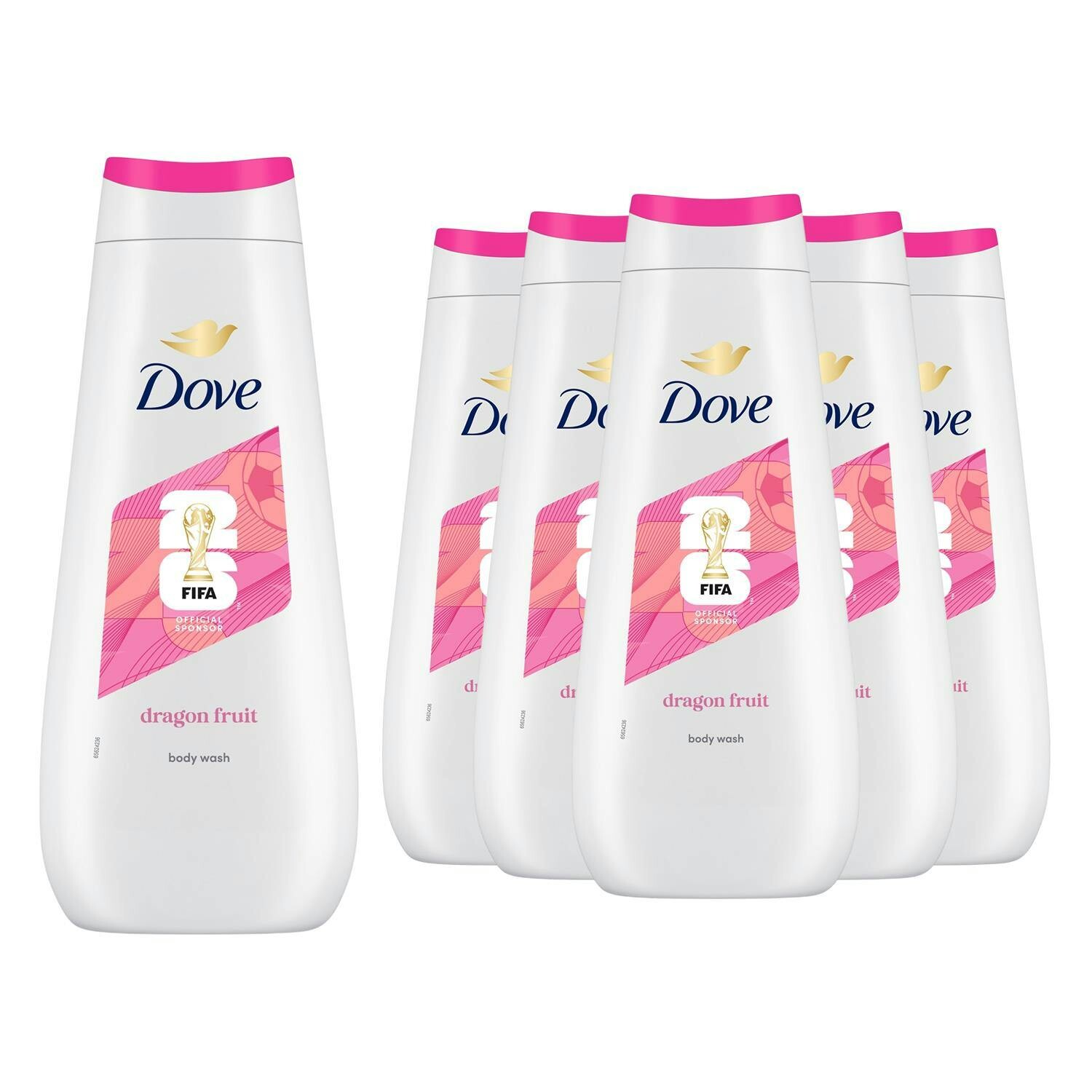 Dove Cream Advanced Care Replenishing Body Wash 24H Renewing Micromoisture, 6X400ml