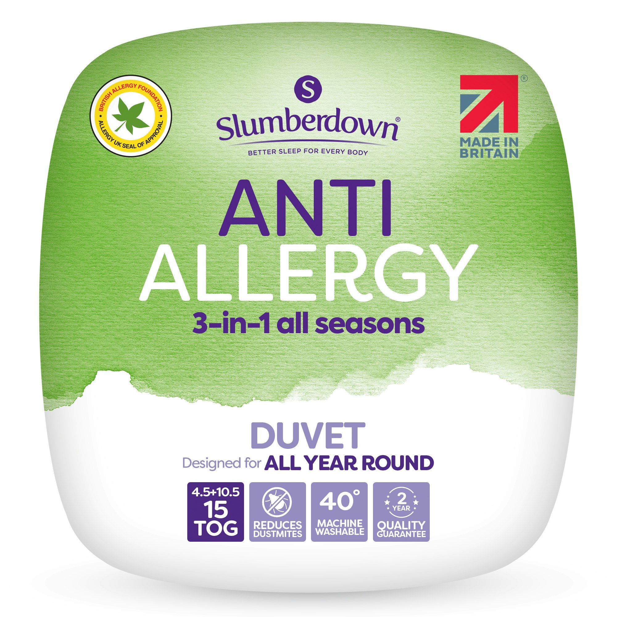 Rackhams Light Anti Allergy Duvet - Single - 15 All Seasons - Image 2