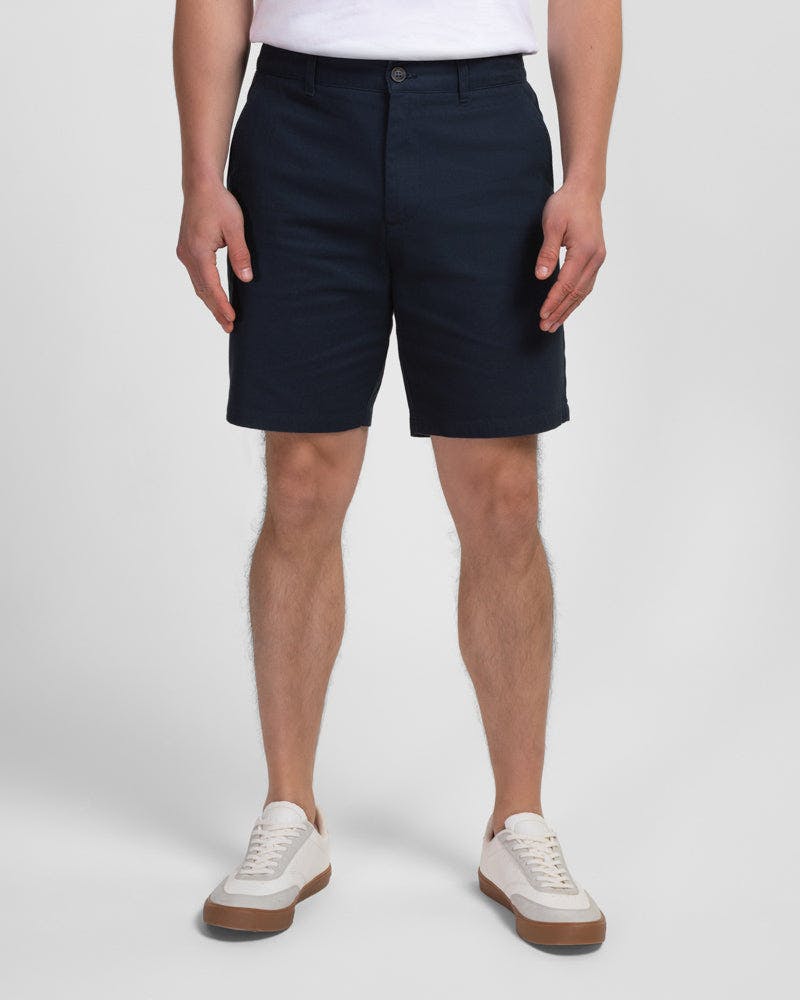 Steel & Jelly Herringbone Chino Shorts - Navy - 34R