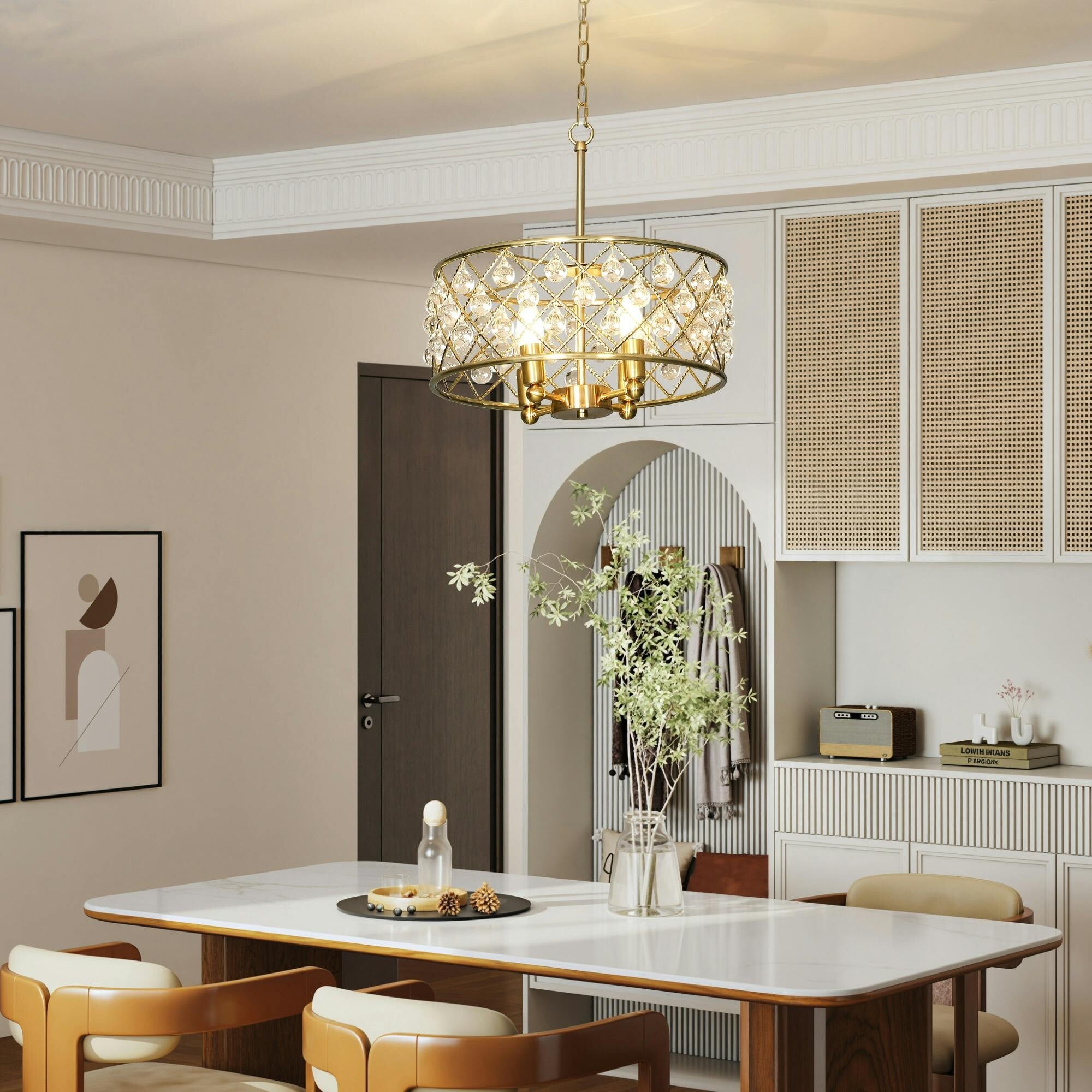 Rackhams Gold 51 Crystallite Four-Bulb Chandelier - Tone - Tone - Image 2