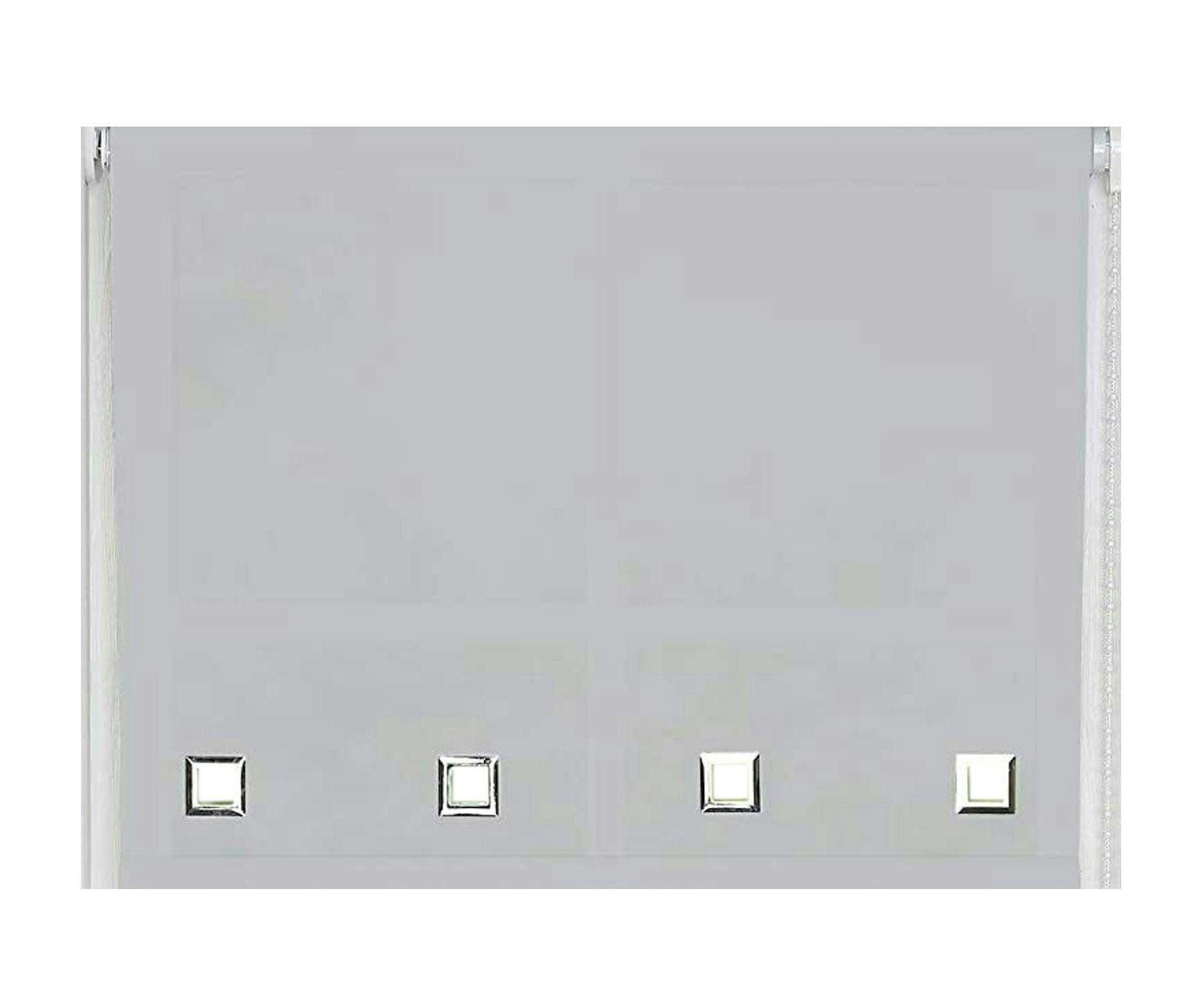 Newedgeblinds Light/Grey Square Eyelet Edge Roller Blind - 120Cm