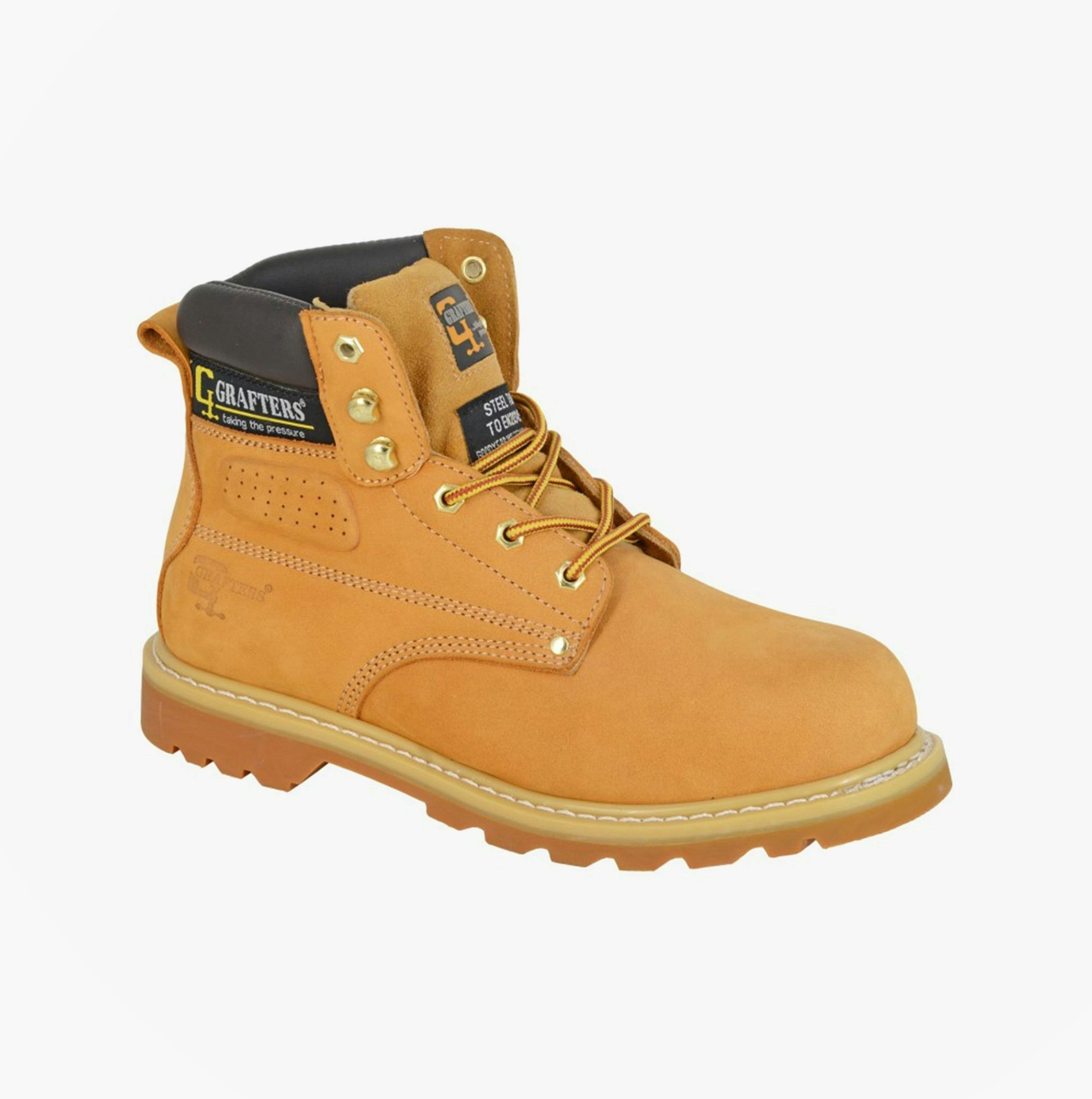 Grafters Men's M538ny Safety Boots Honey - Uk 9