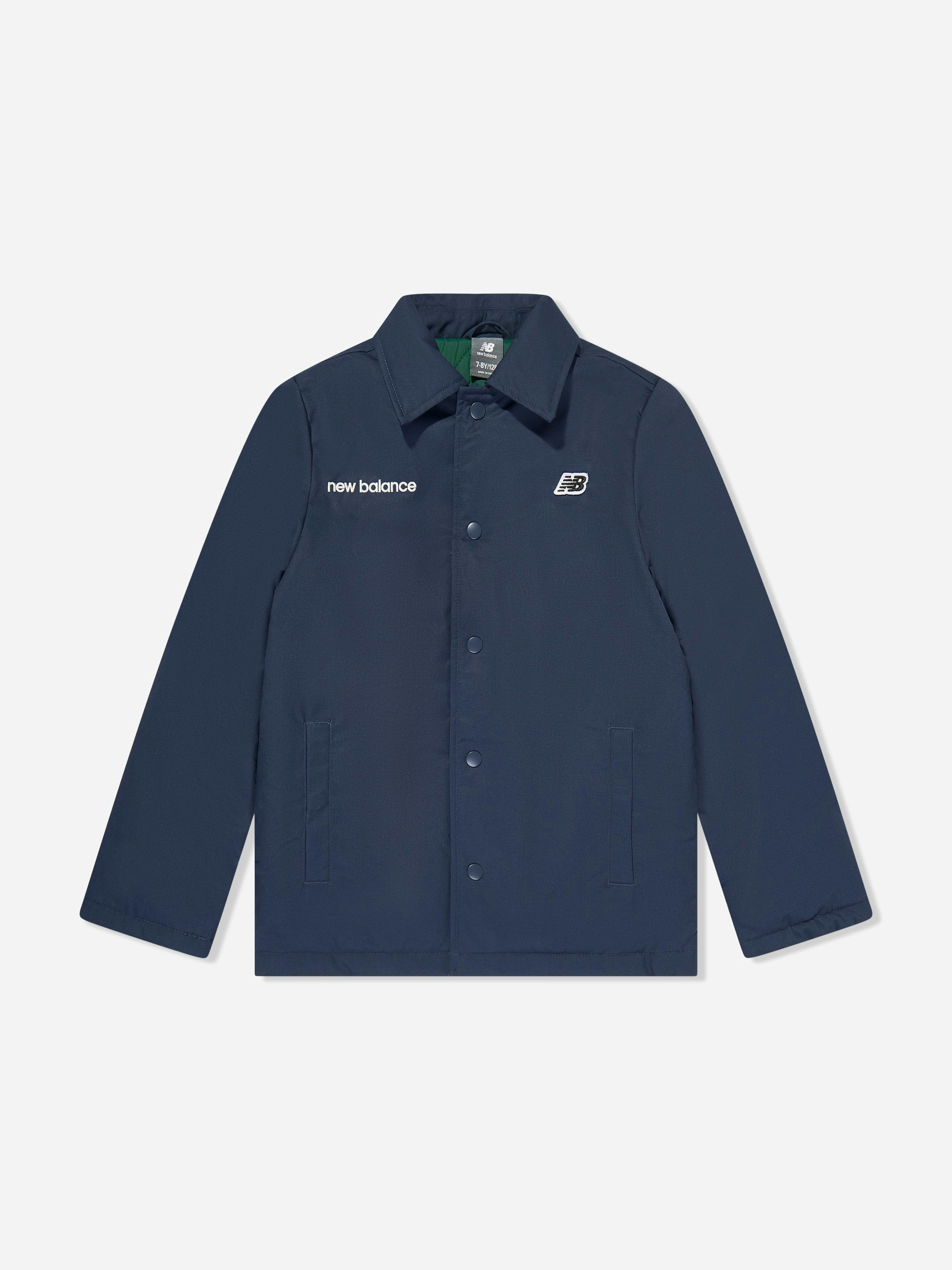 New Balance Boys Blue Premium Coach Jacket In Navy - 14 - 15 Yrs
