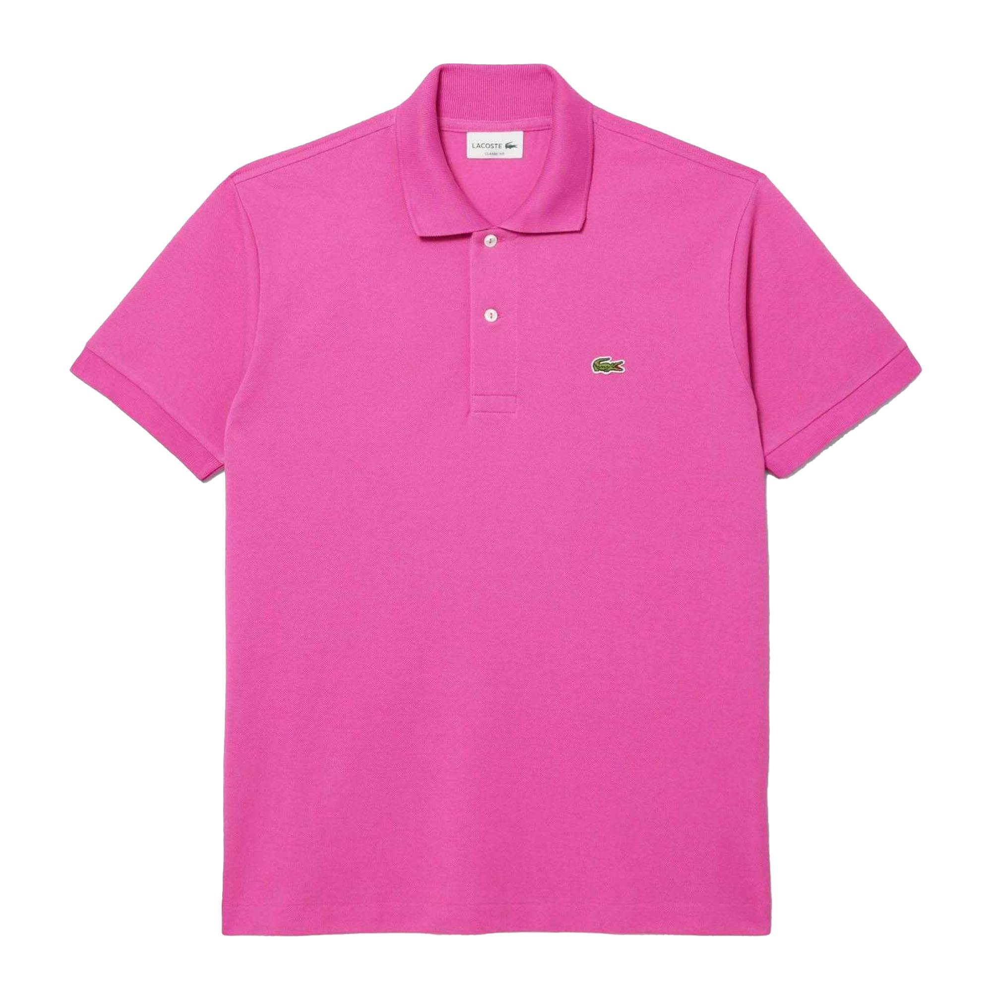 Lacoste Men's Pink L.12.12 Original Pique Classic Polo Shirt - Xs - 100% Cotton