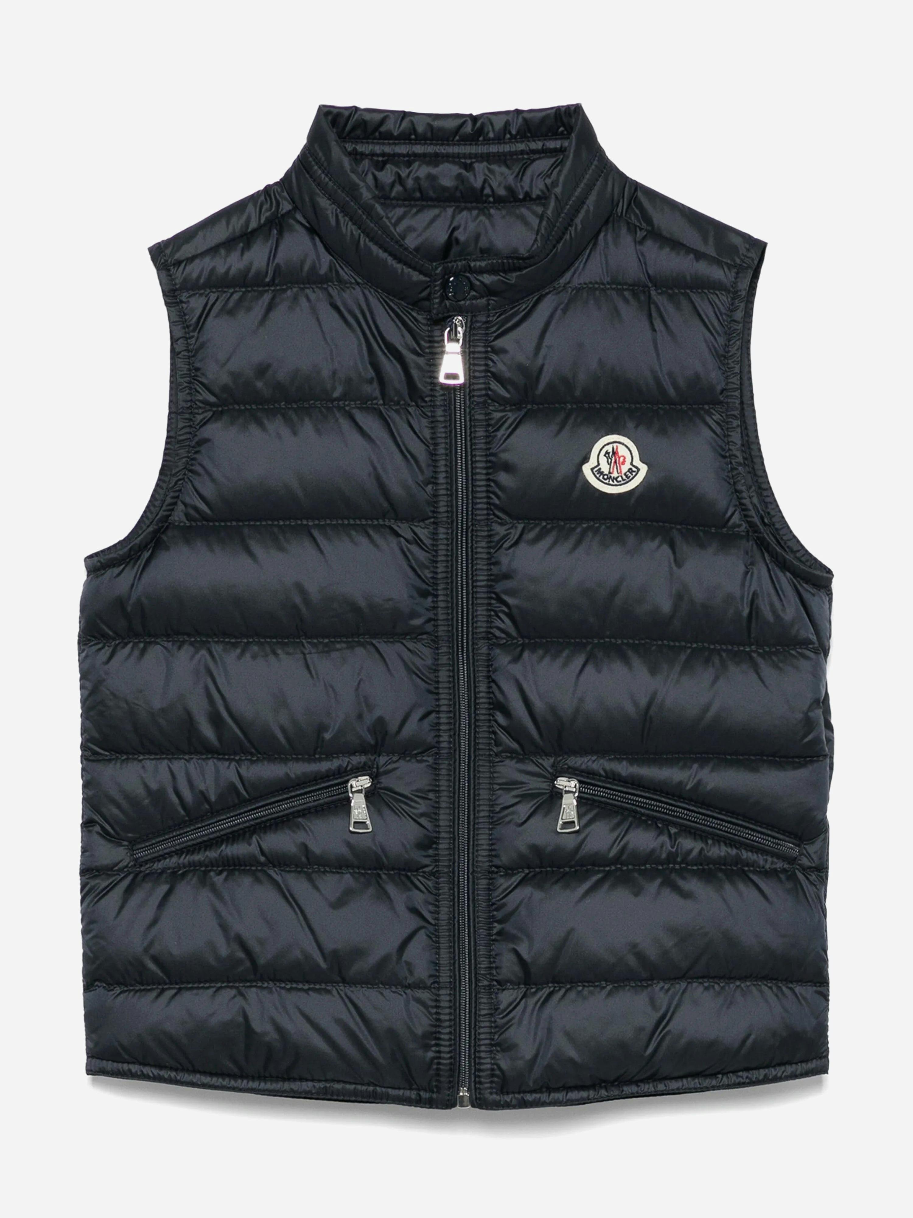 Moncler Enfant Boys Down Padded Gui Gilet In Navy - Navy - 10 Yrs
