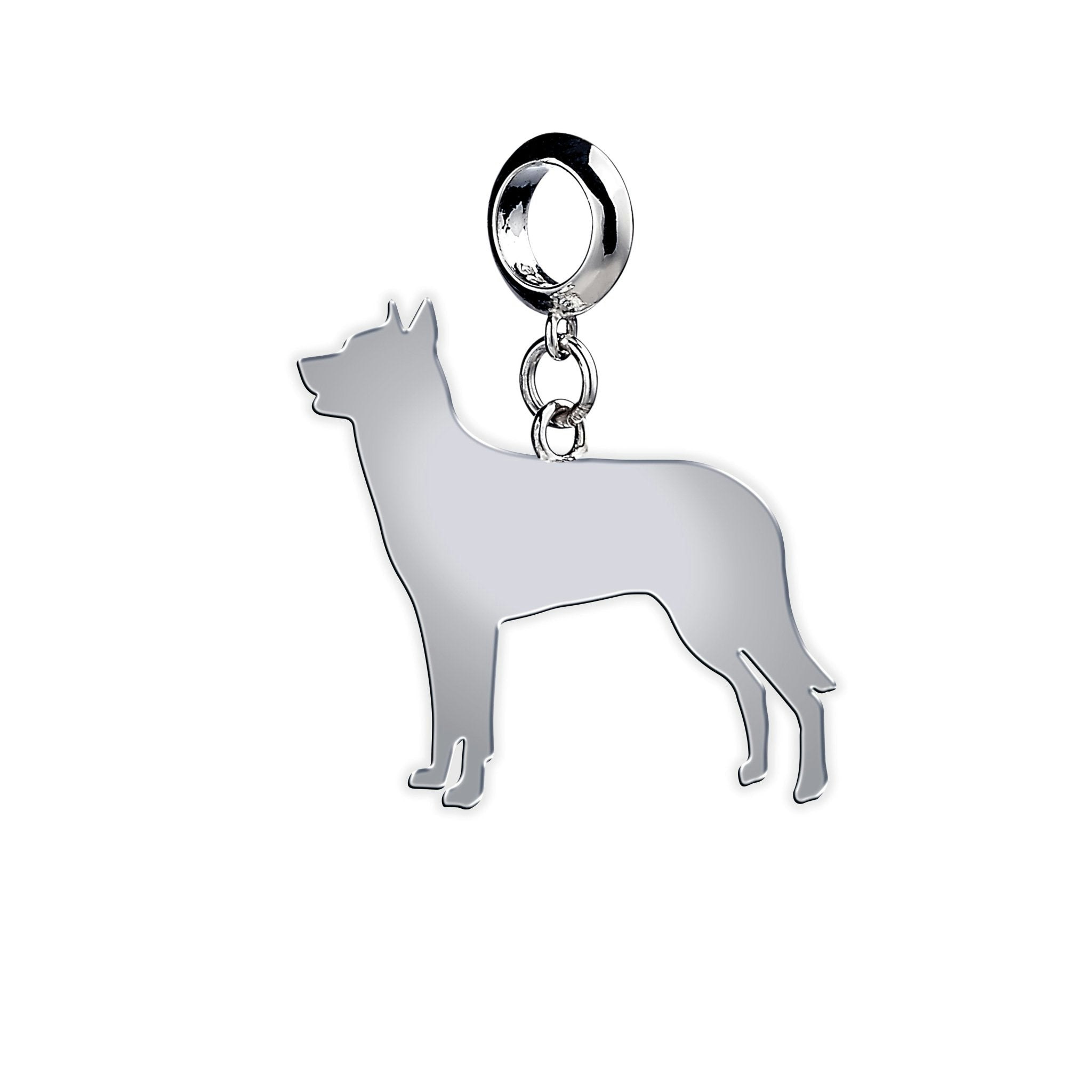 Mylee London Silver Beauceron Silhouette Charm - No - Slider Charm