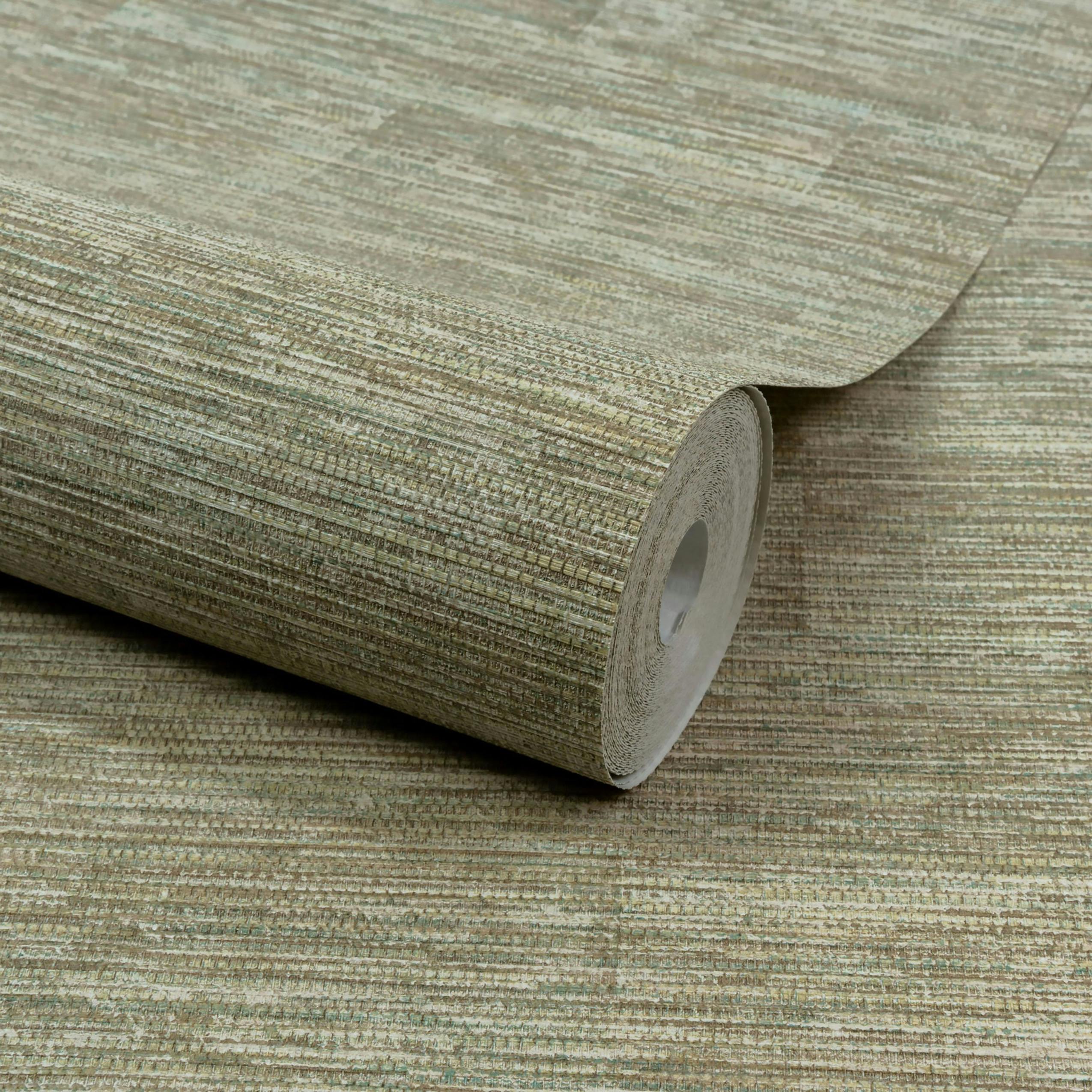 B&Q - Johor Woven Textured Vinyl Wallpaper Sage Green Pw1010 - Image 3