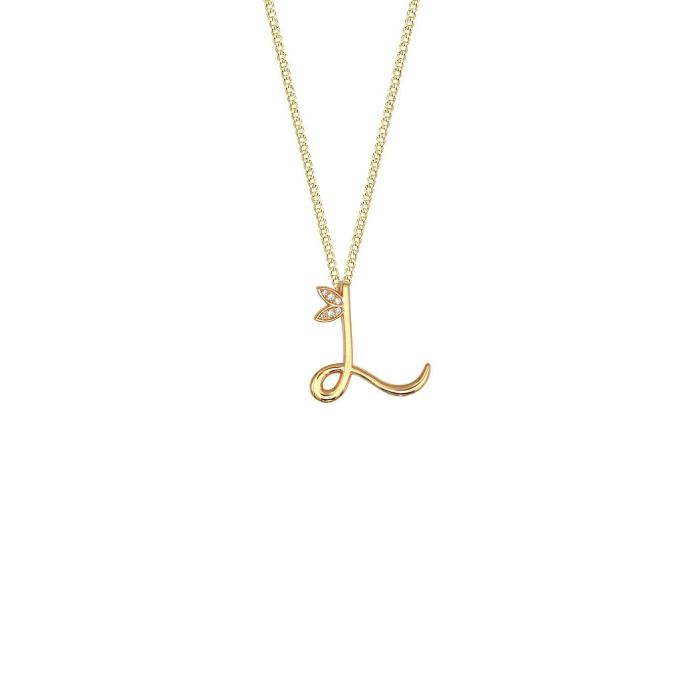 Say It With Womens Winged Diamond Personalised Initial Necklace, L, Women - Image 2