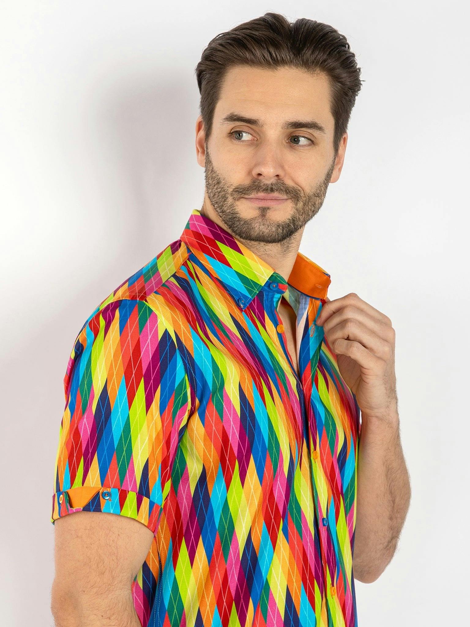 Claudio Lugli Cls2614 Tencel Multicolour Diamonds - Medium