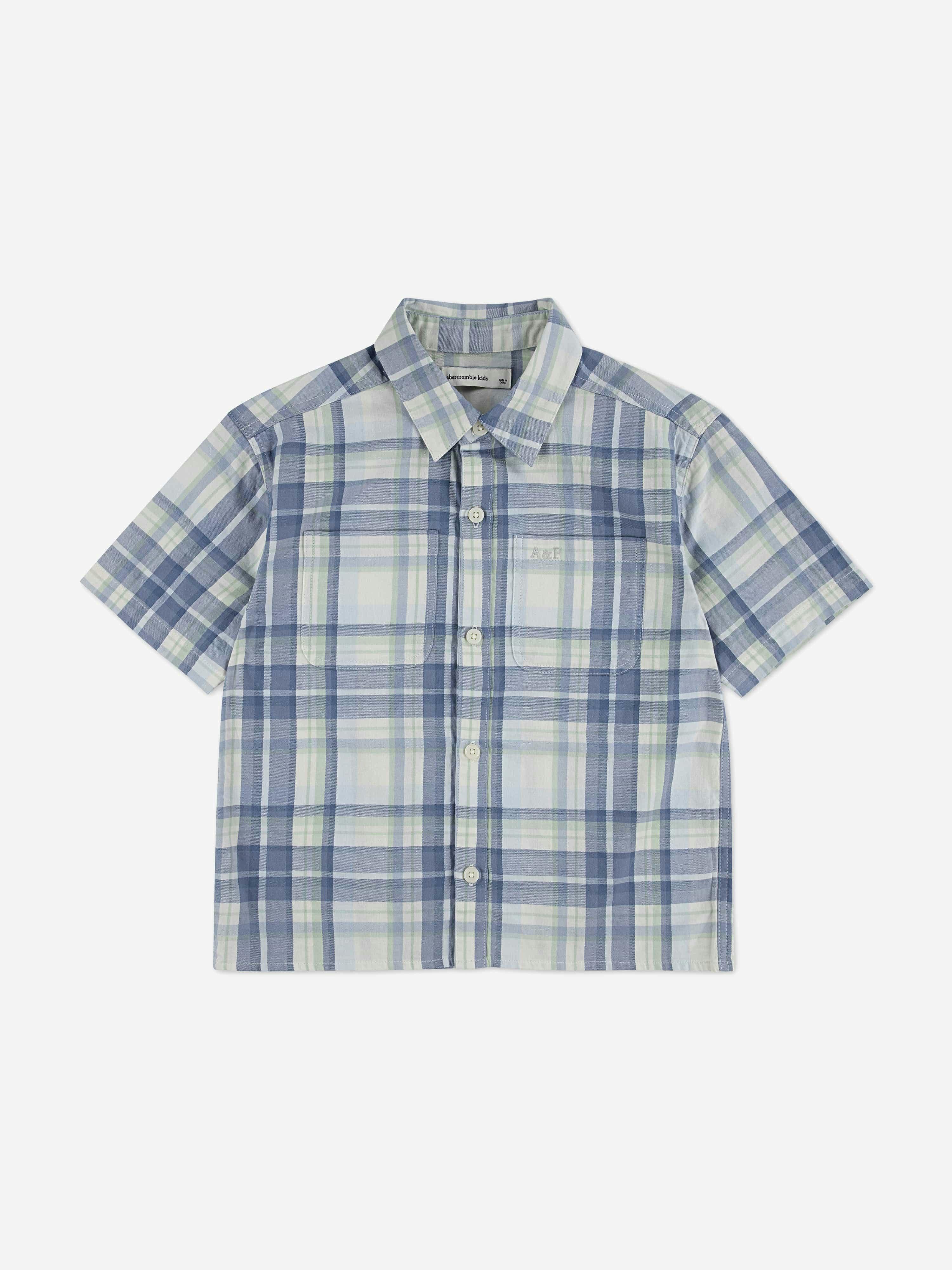 Abercrombie & Fitch Boys Blue Boxy Woven Shirt In - 5 - 6 Years