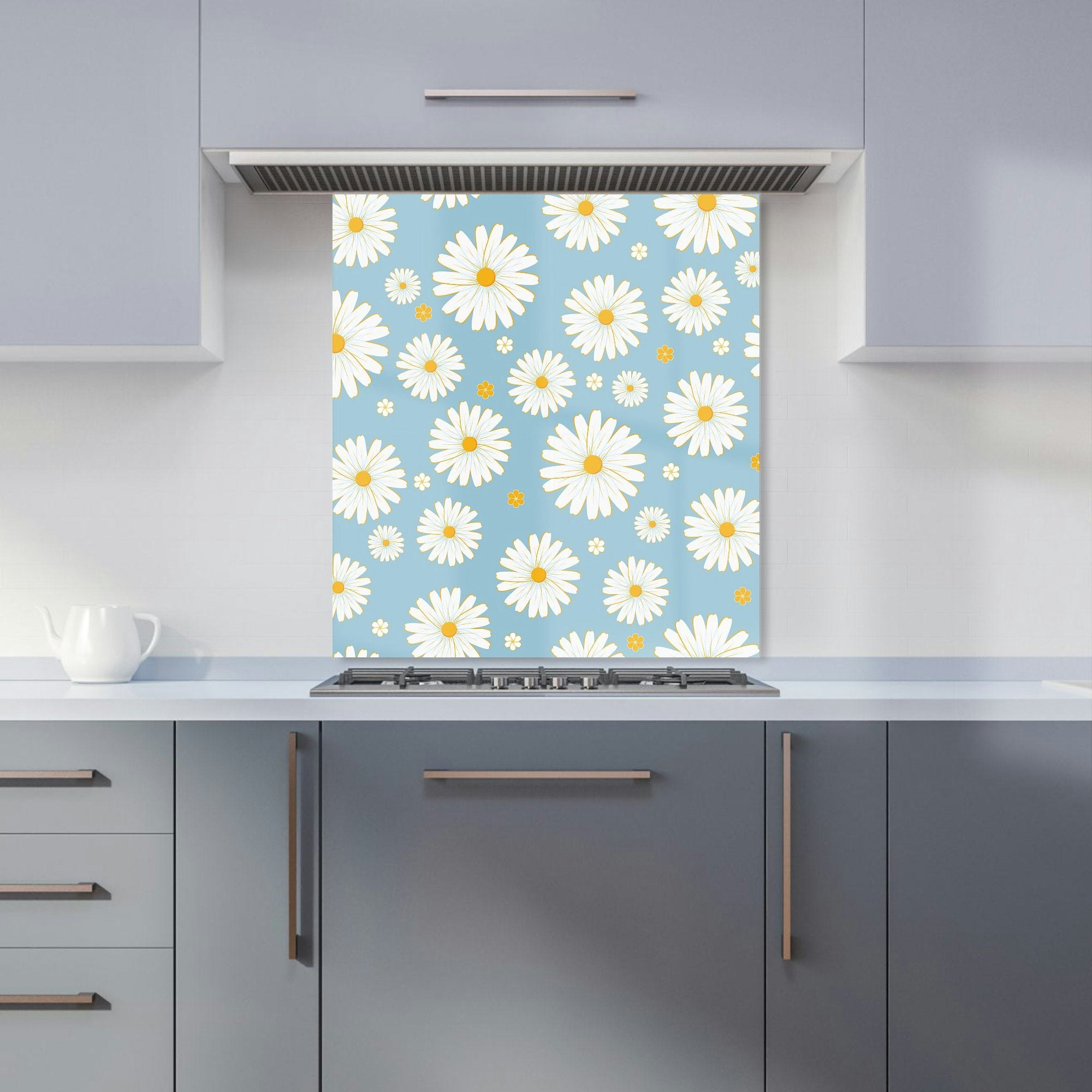 Warren Reed - Designer Summer Daisy Pattern Kitchen Splashback - W600mm X H650mm